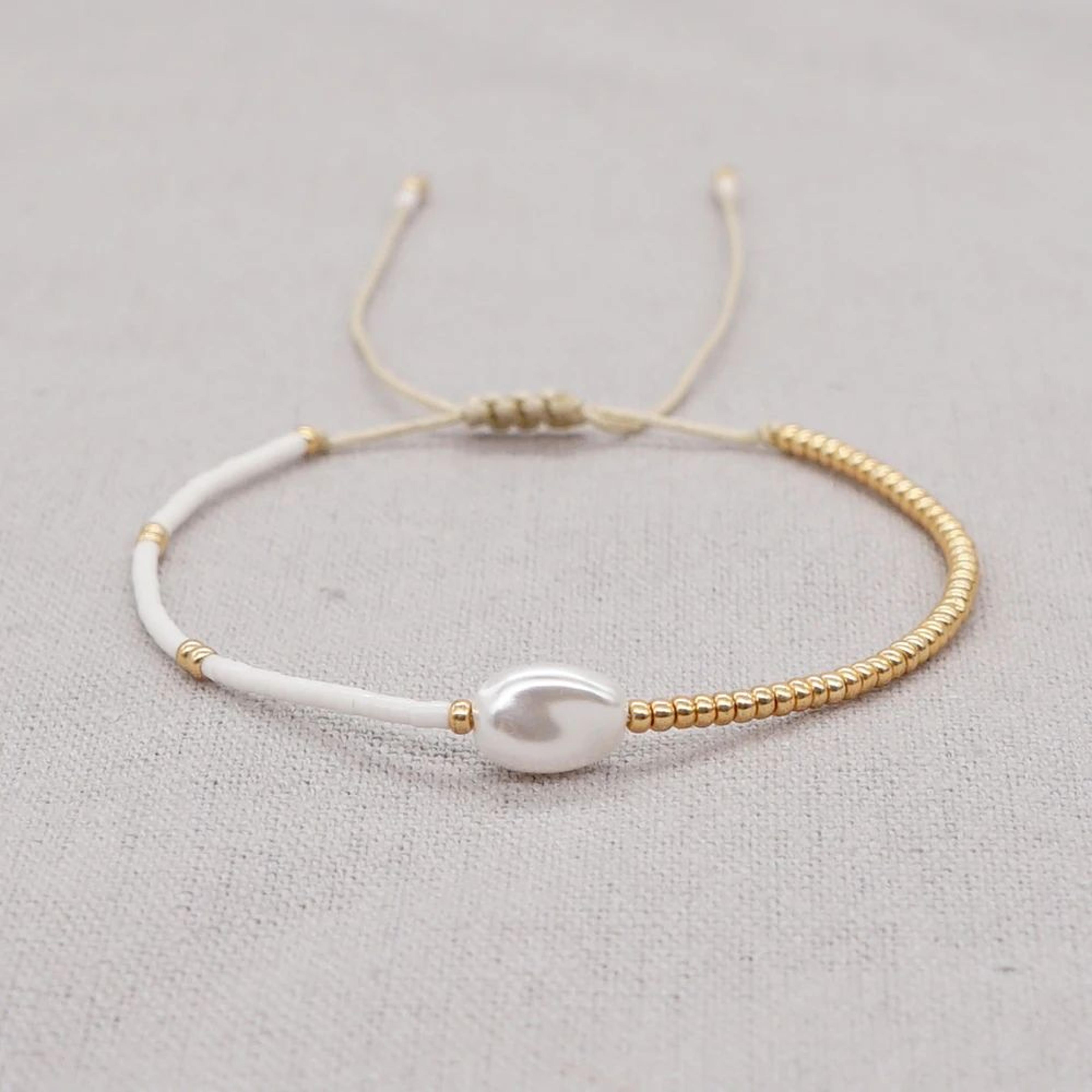 baroque pearl miyuki beaded bracelet