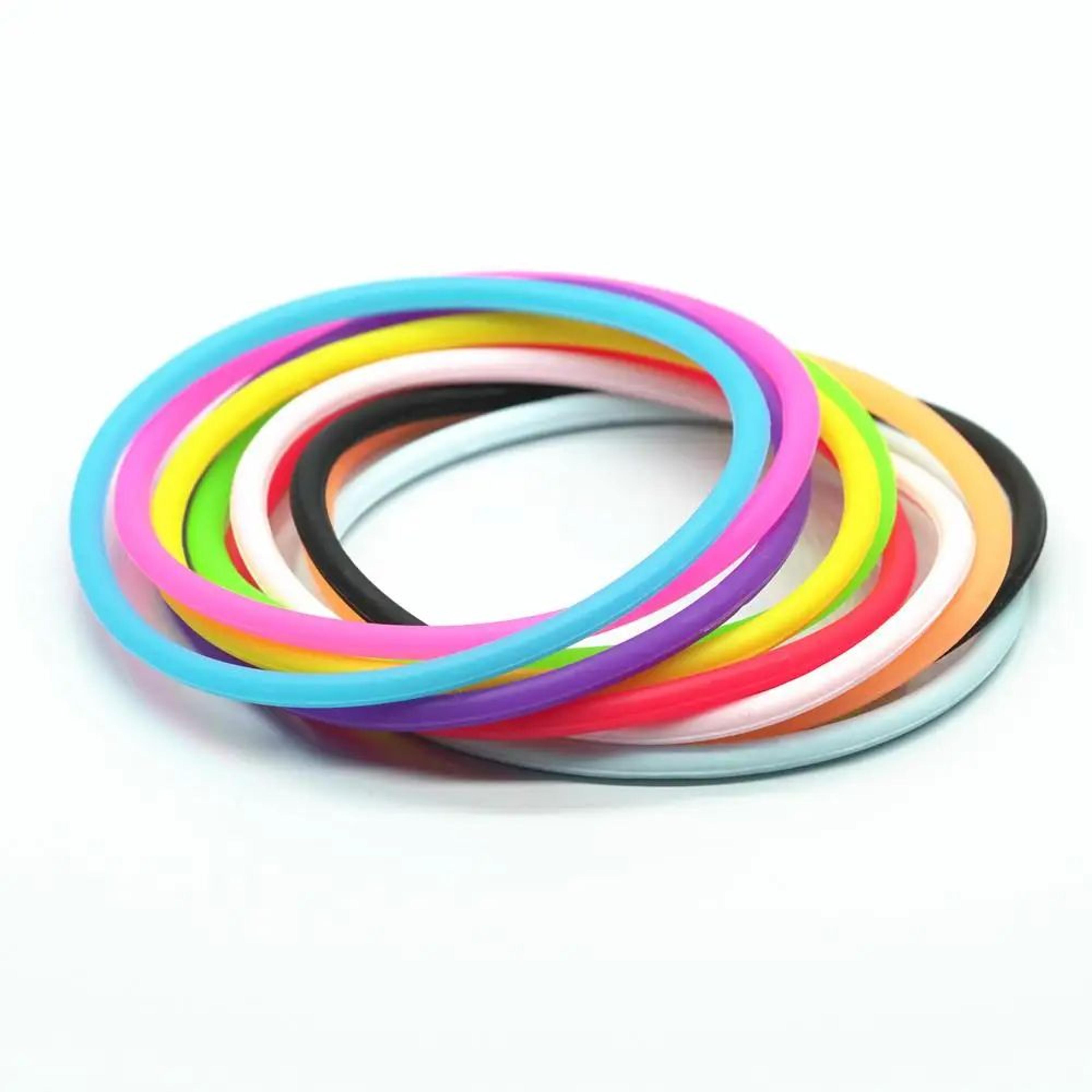 gummy silicone stretch wristband set
