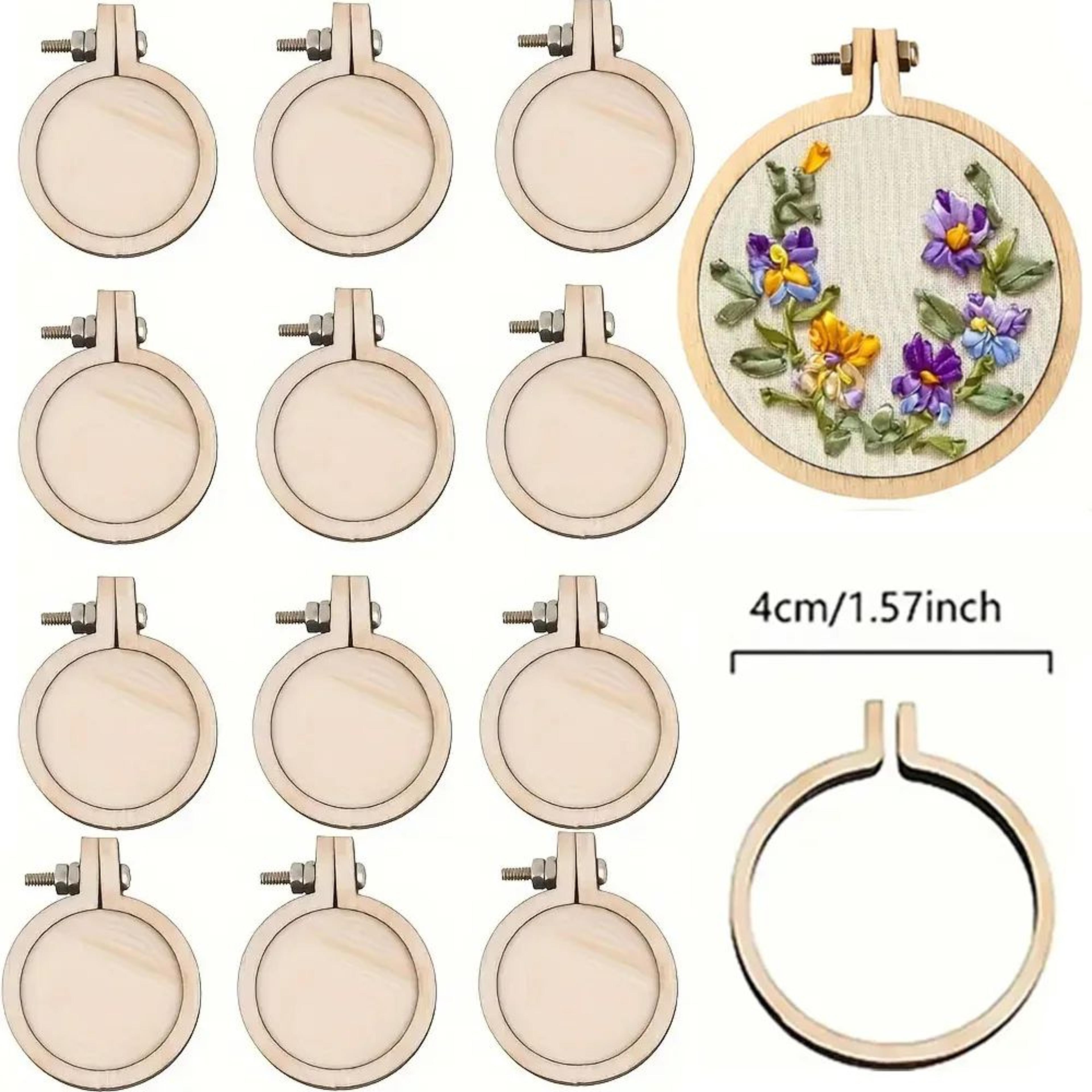 mini wooden embroidery hoop pendant frame