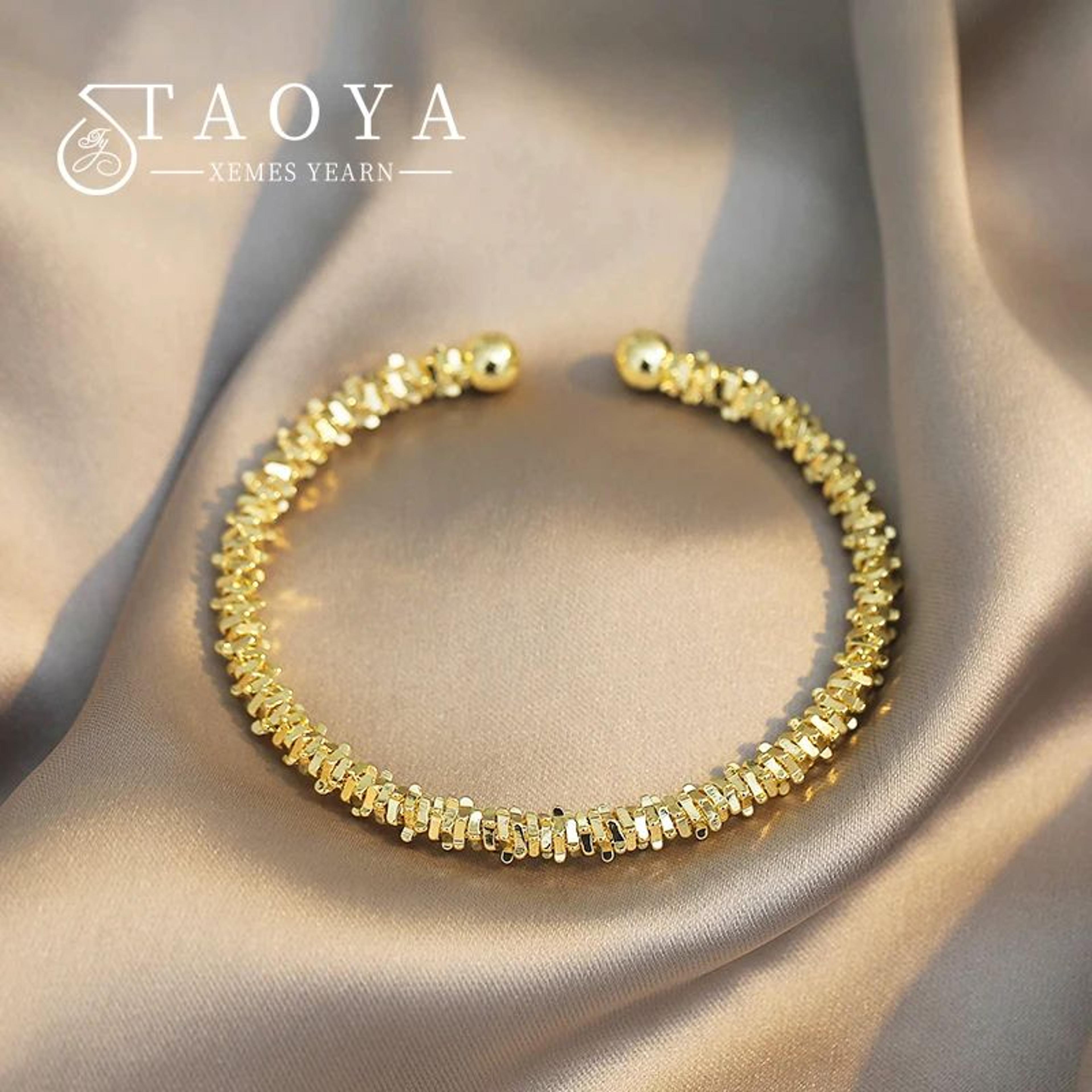 classic gold tone korean style bracelet