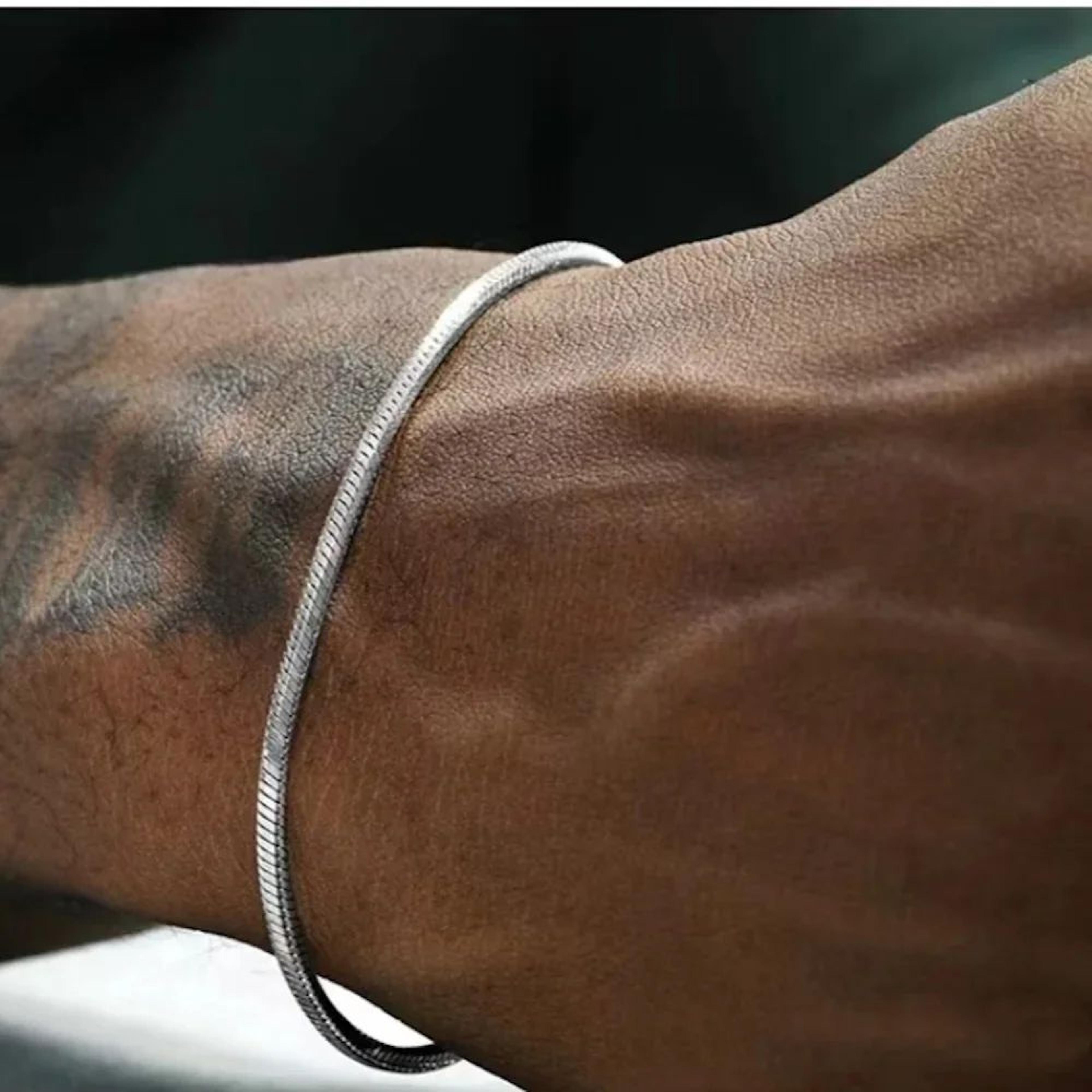 sterling silver snake chain bracelet