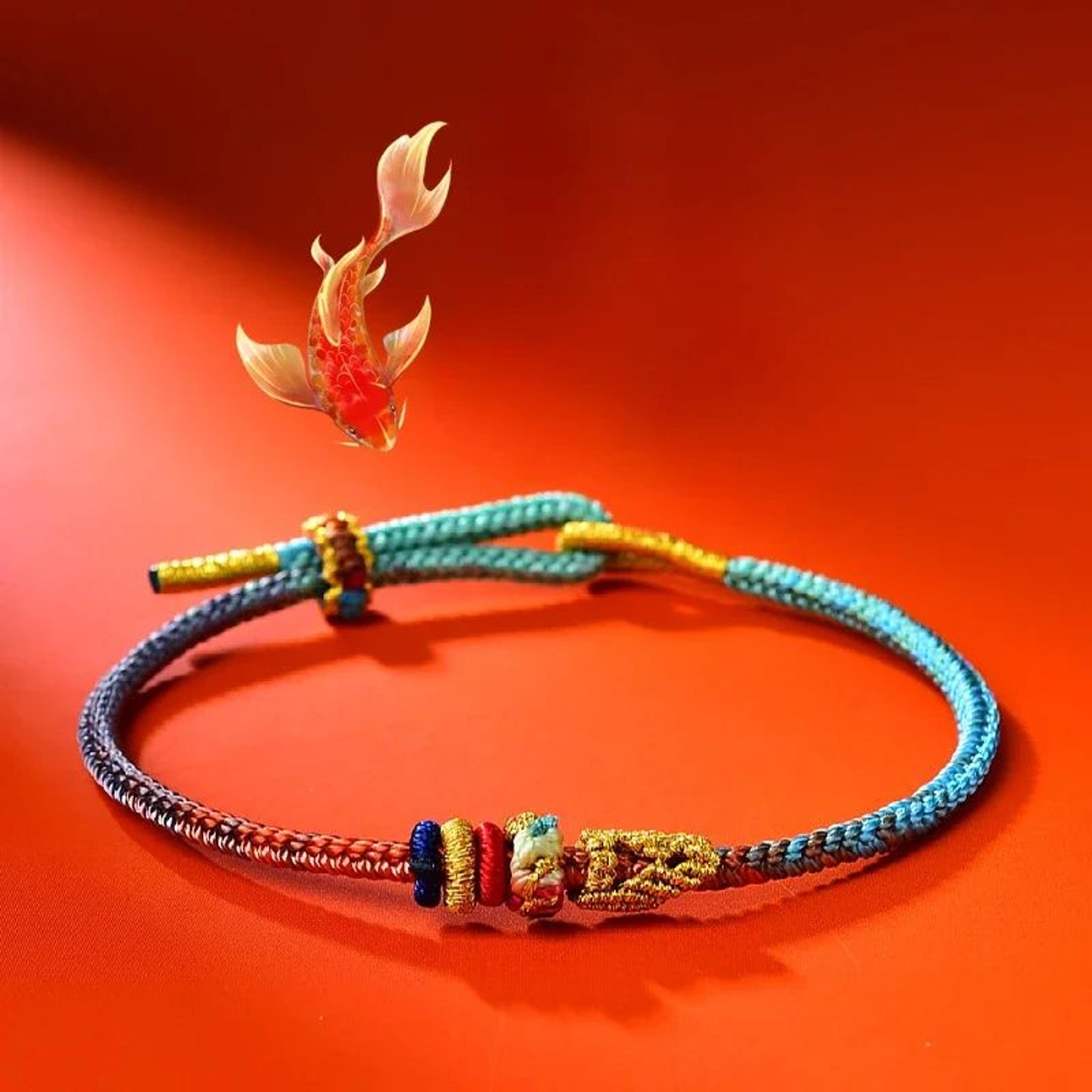 buddhist lucky braided rope bracelet