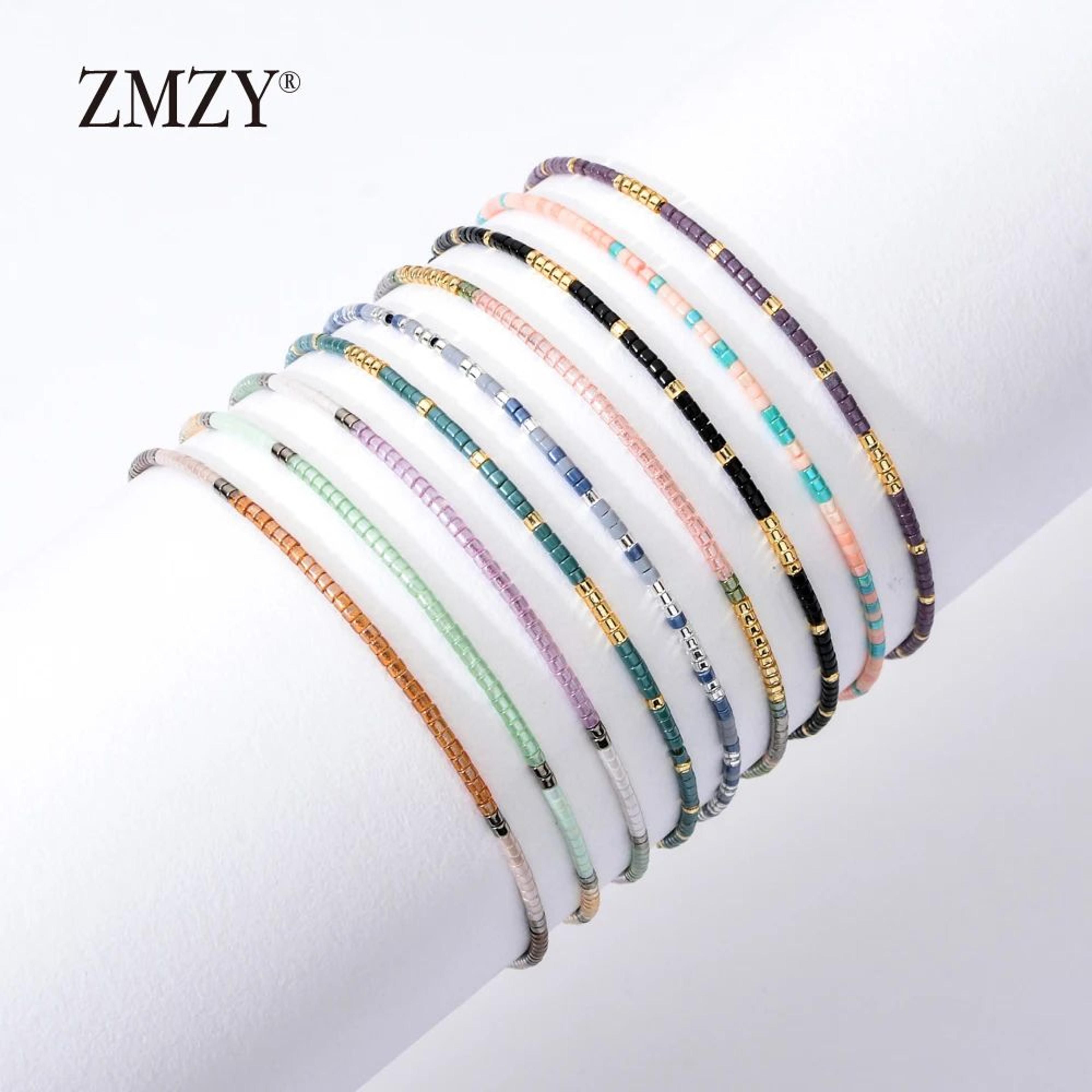 dainty multicolor miyuki beaded bracelet
