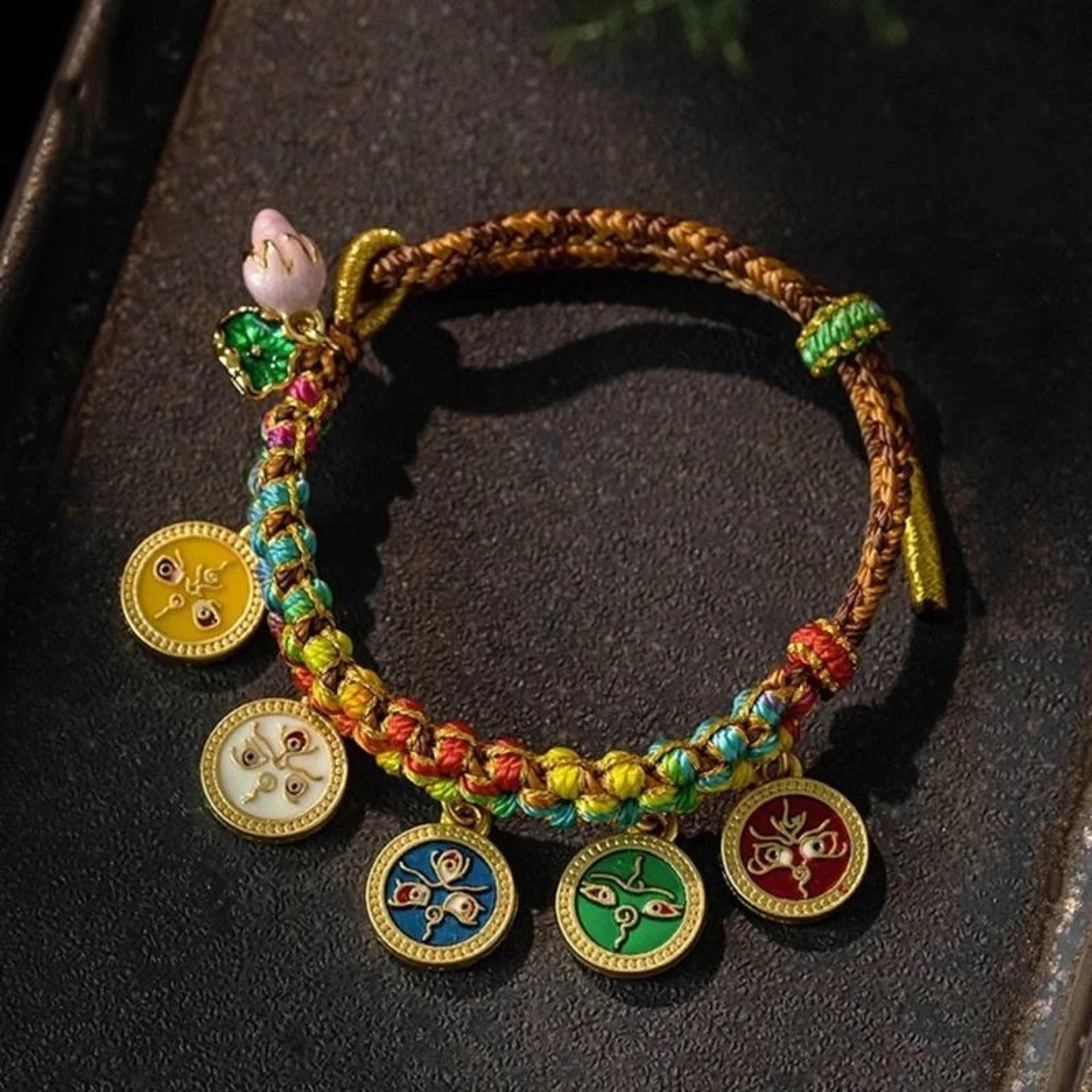 tibetan five way wealth woven bracelet