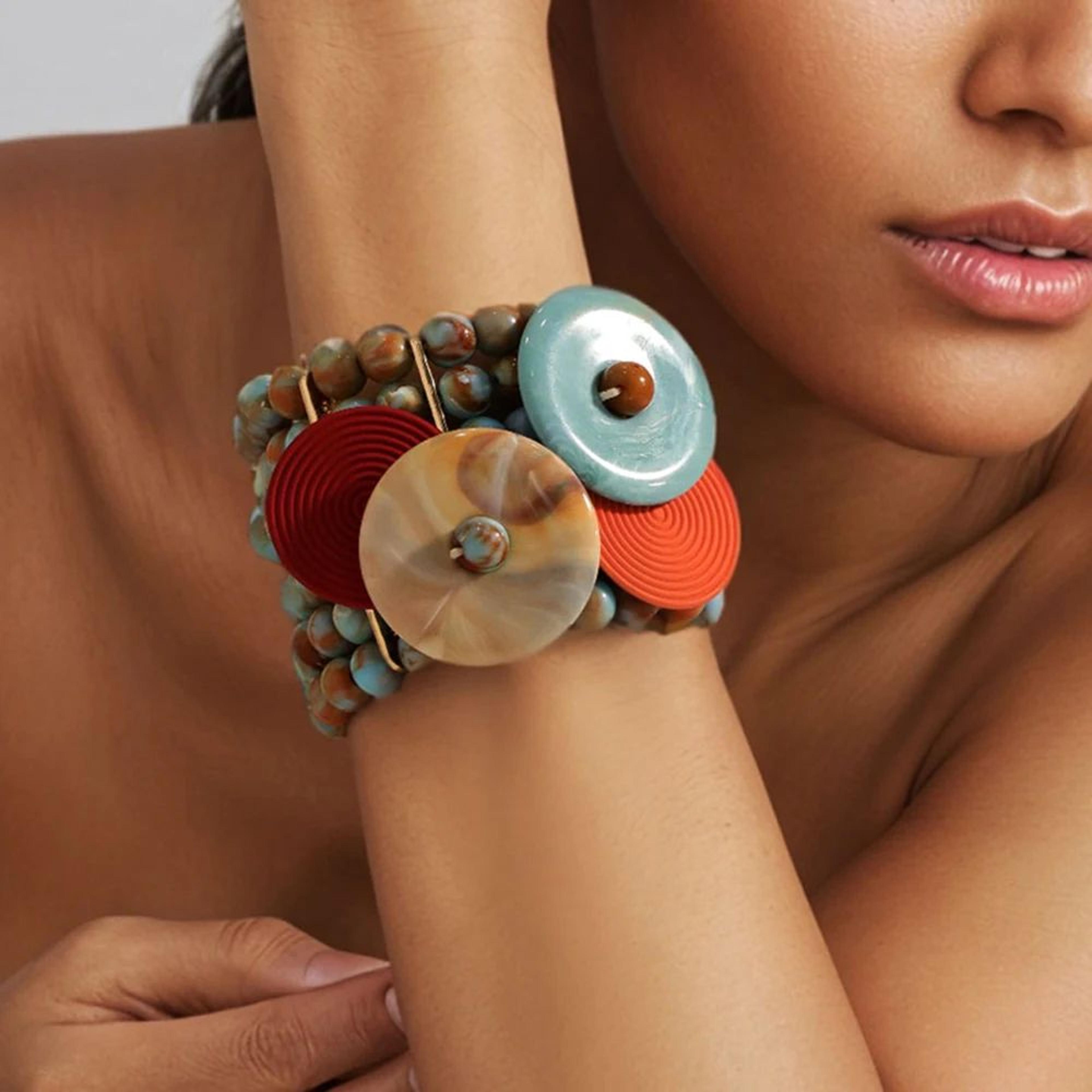 colorful boho beaded bracelet set