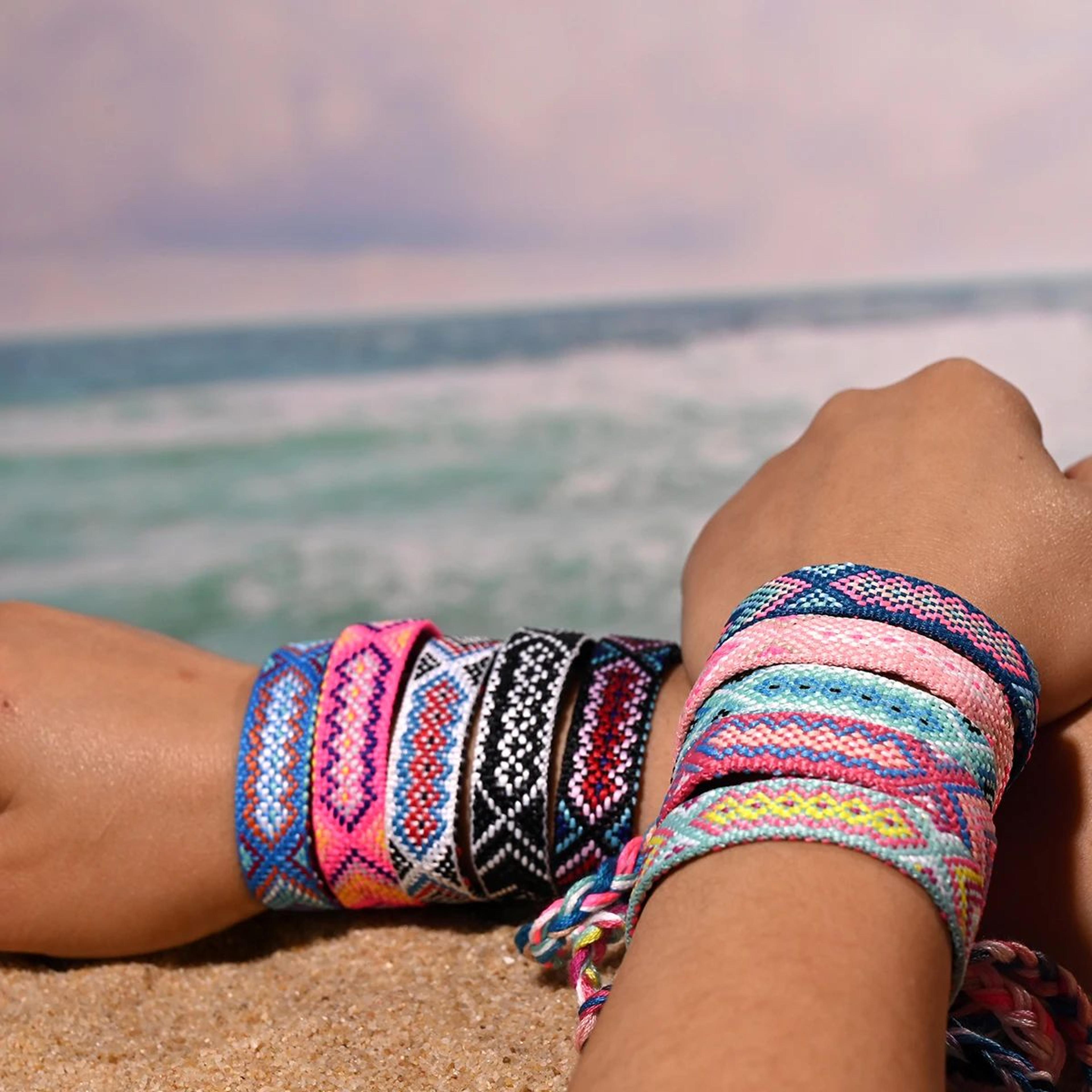 10 piece boho woven friendship bracelet set