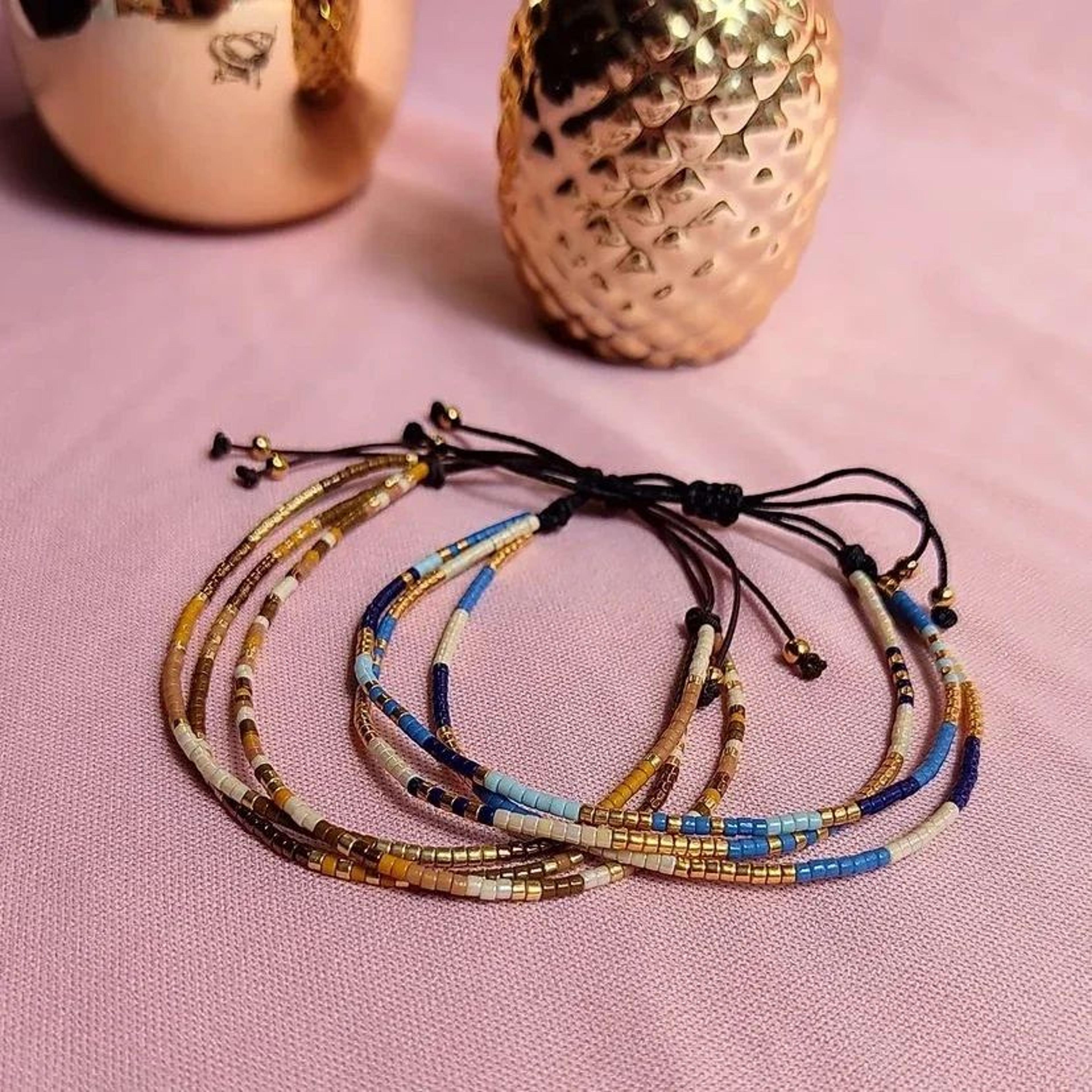 miyuki multilayer thin beaded bracelet for women
