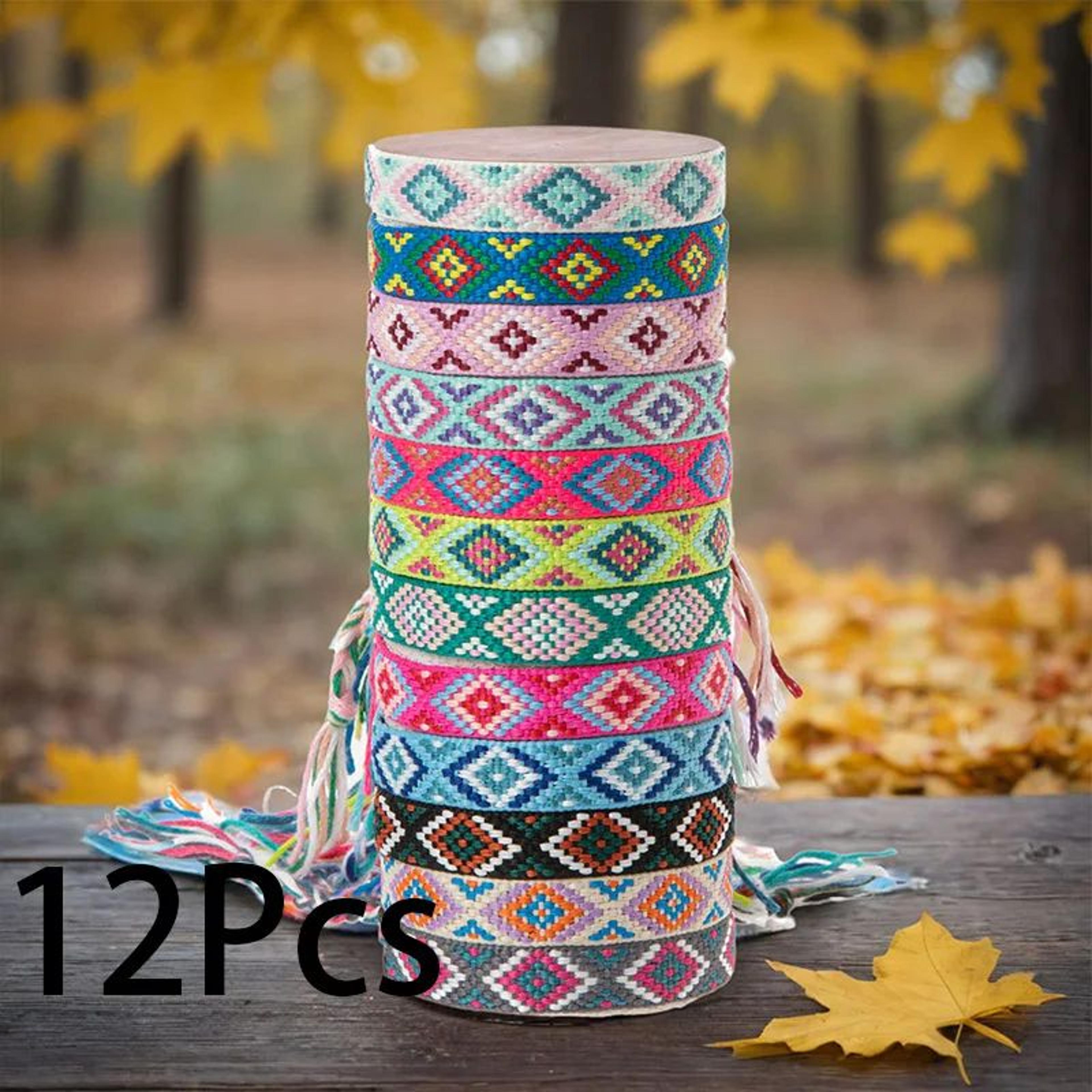 bohemian adjustable woven bracelet set