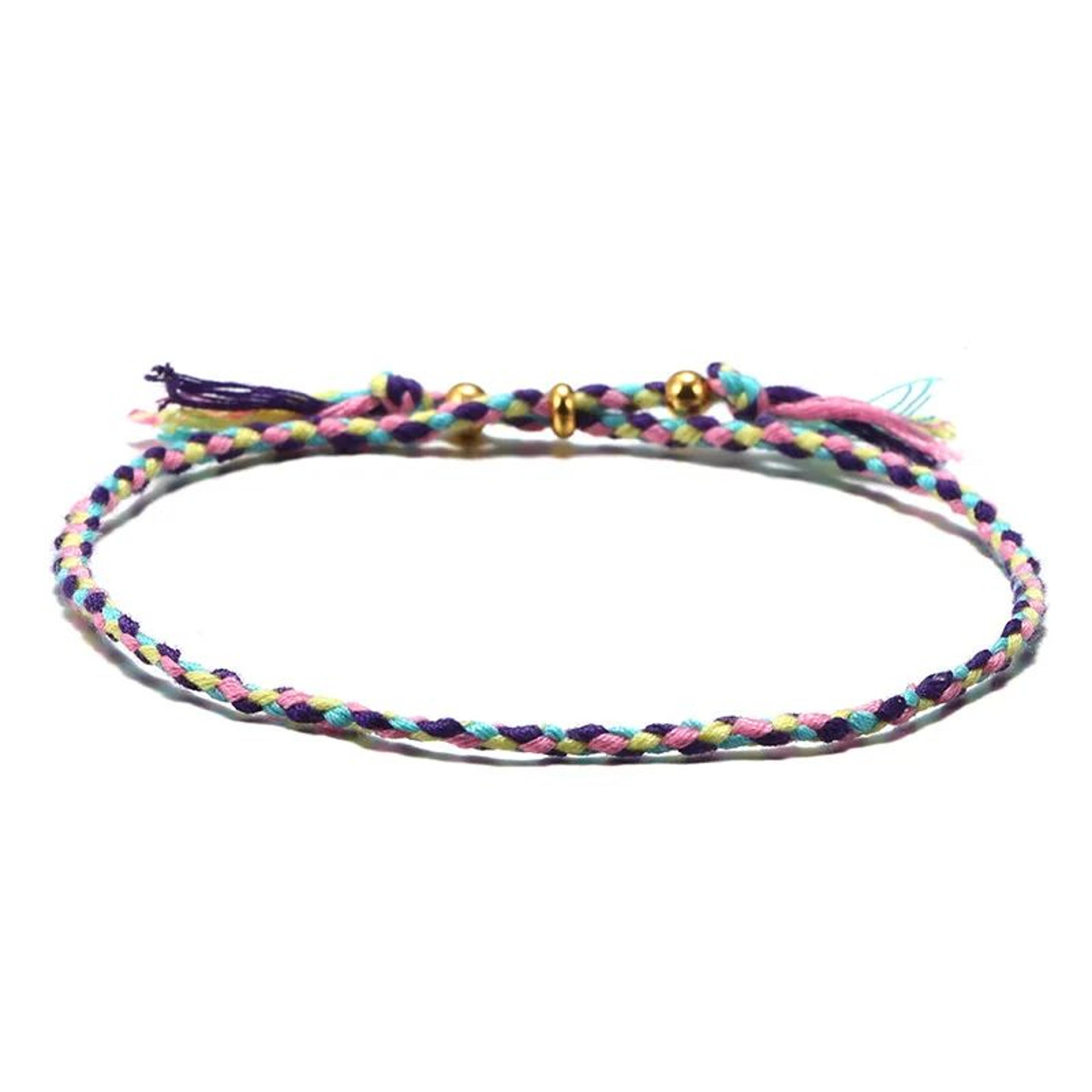 colorful dopamine woven beaded bracelet