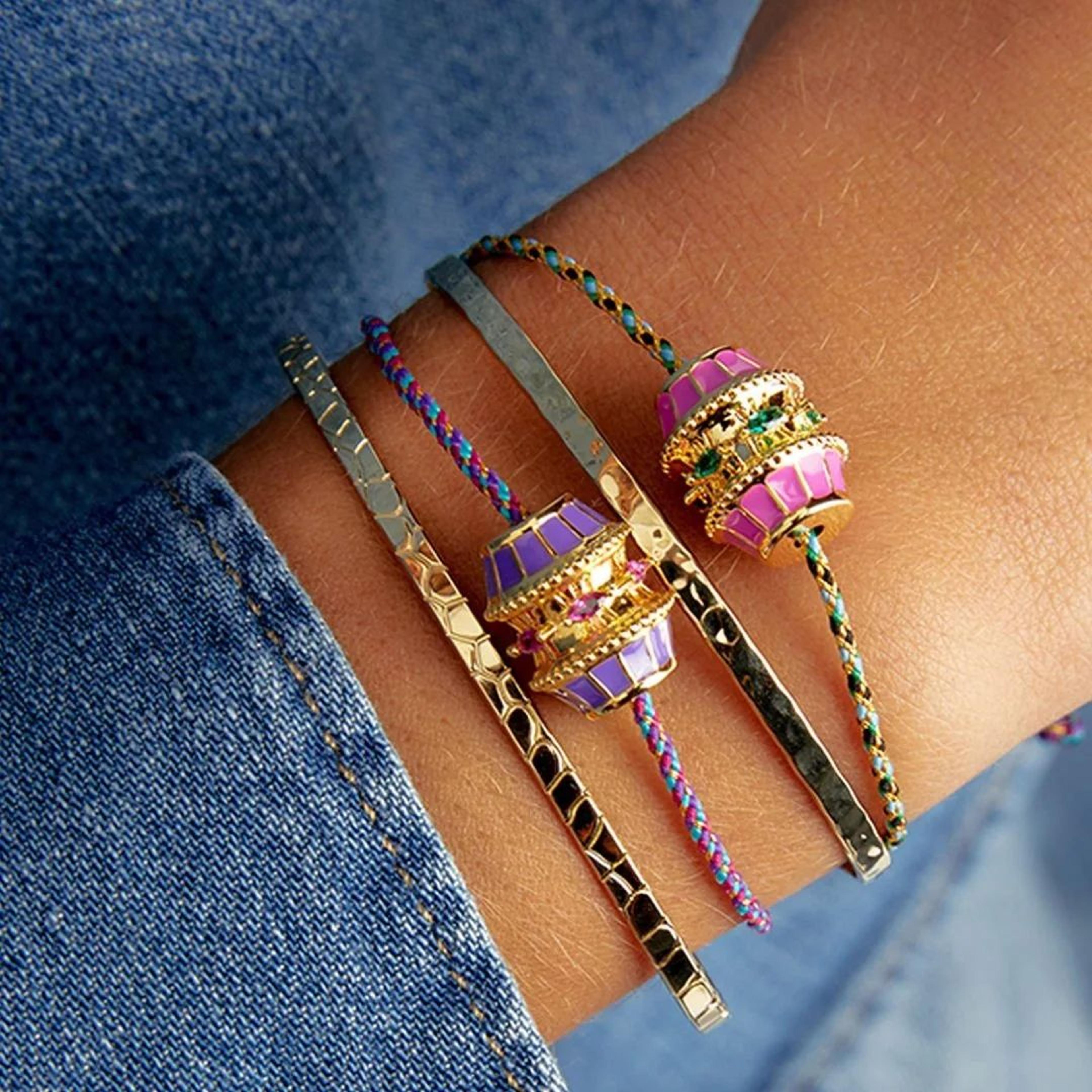 colorful tarot charm twist chain bracelet