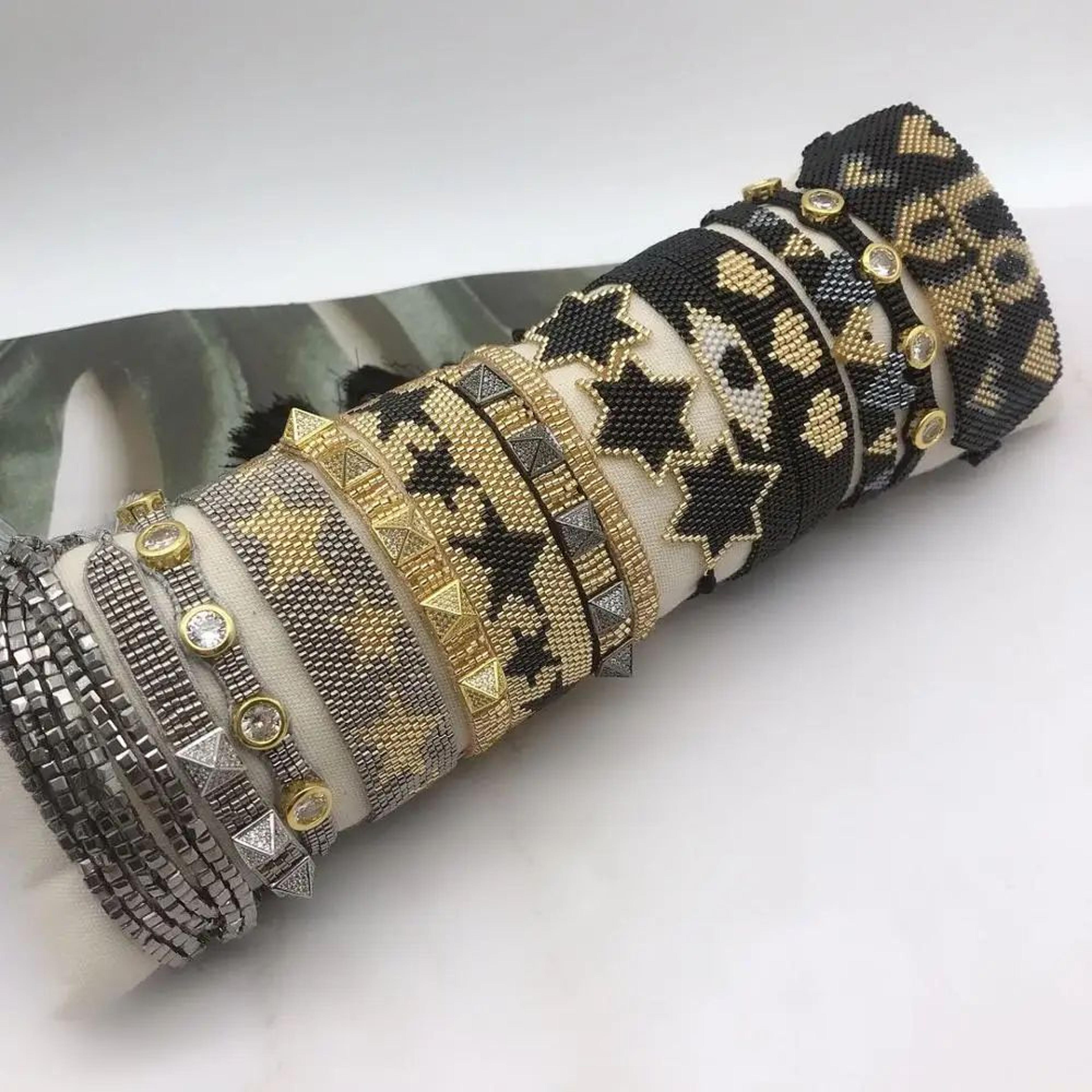 miyuki beaded star adjustable bracelet