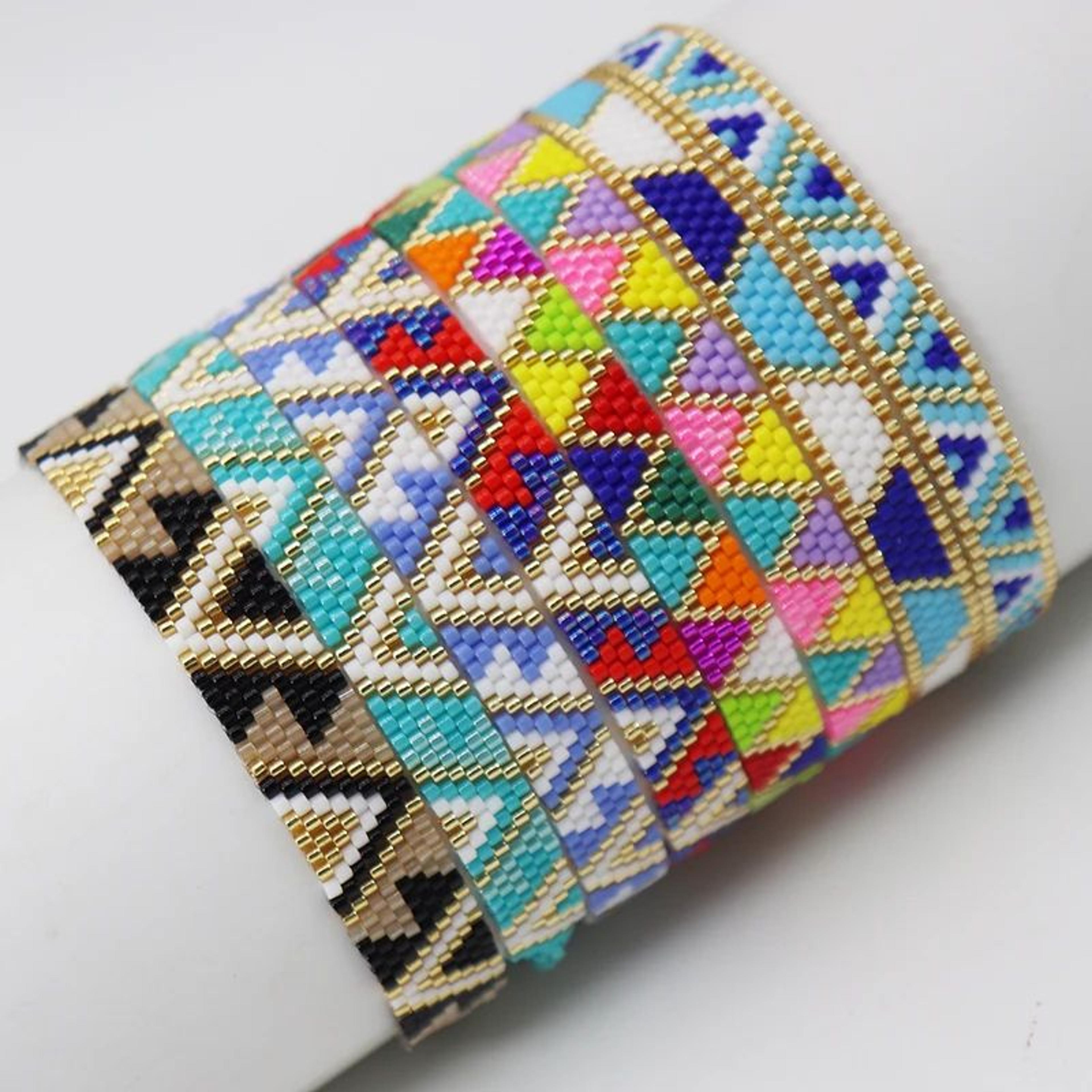 boho geometric miyuki bead woven bracelet
