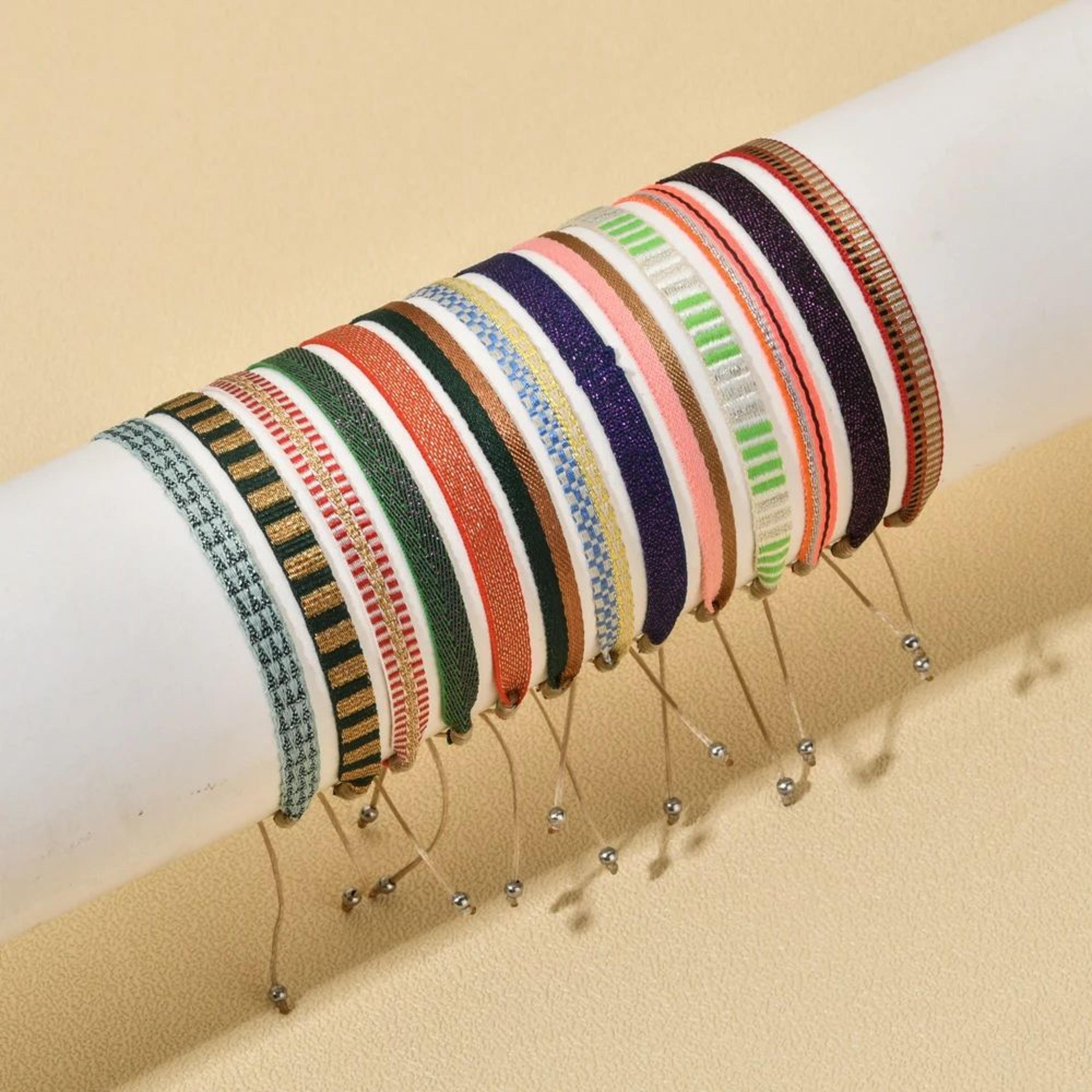 multicolor boho hand woven friendship bracelet