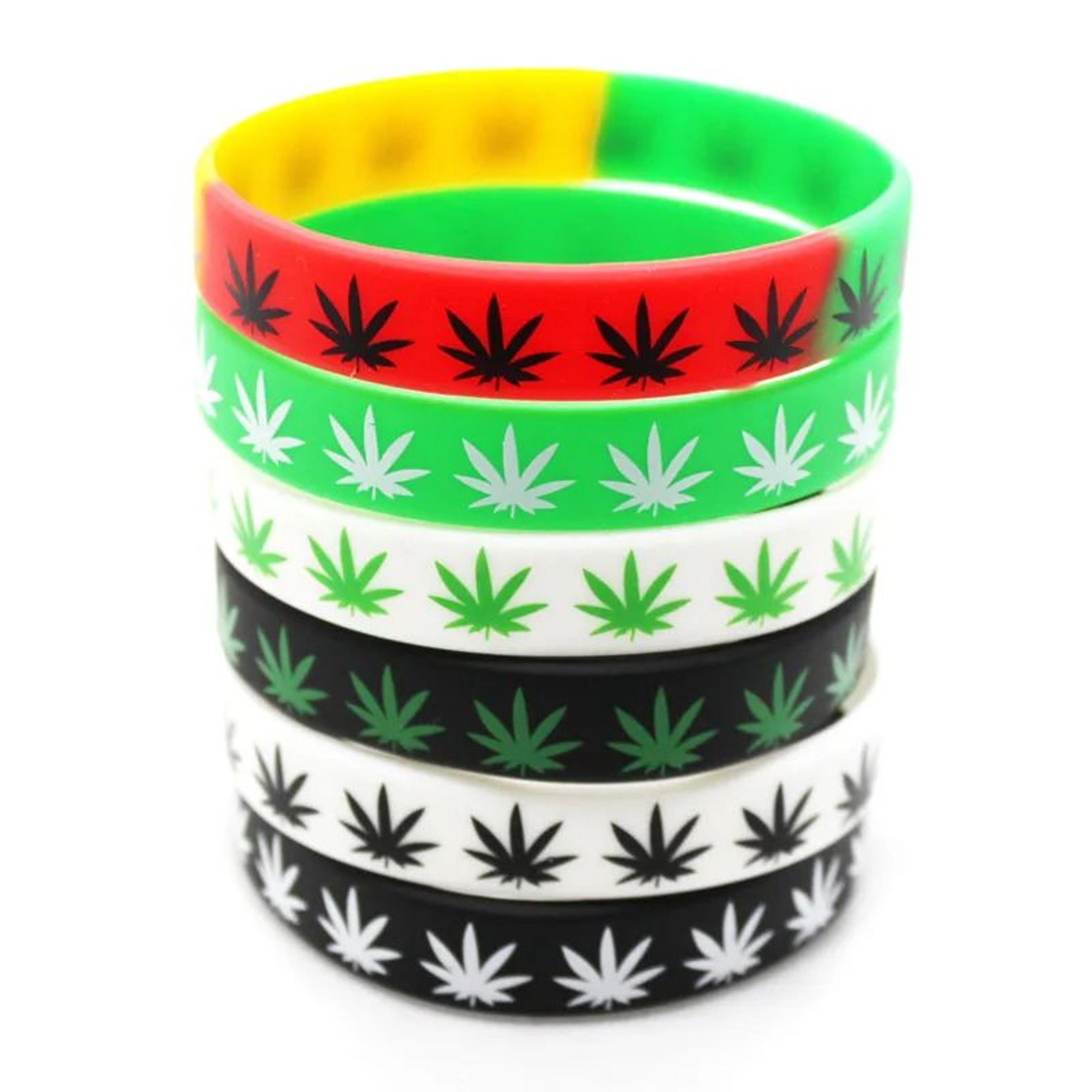maple leaf silicone sports wristband bracelet