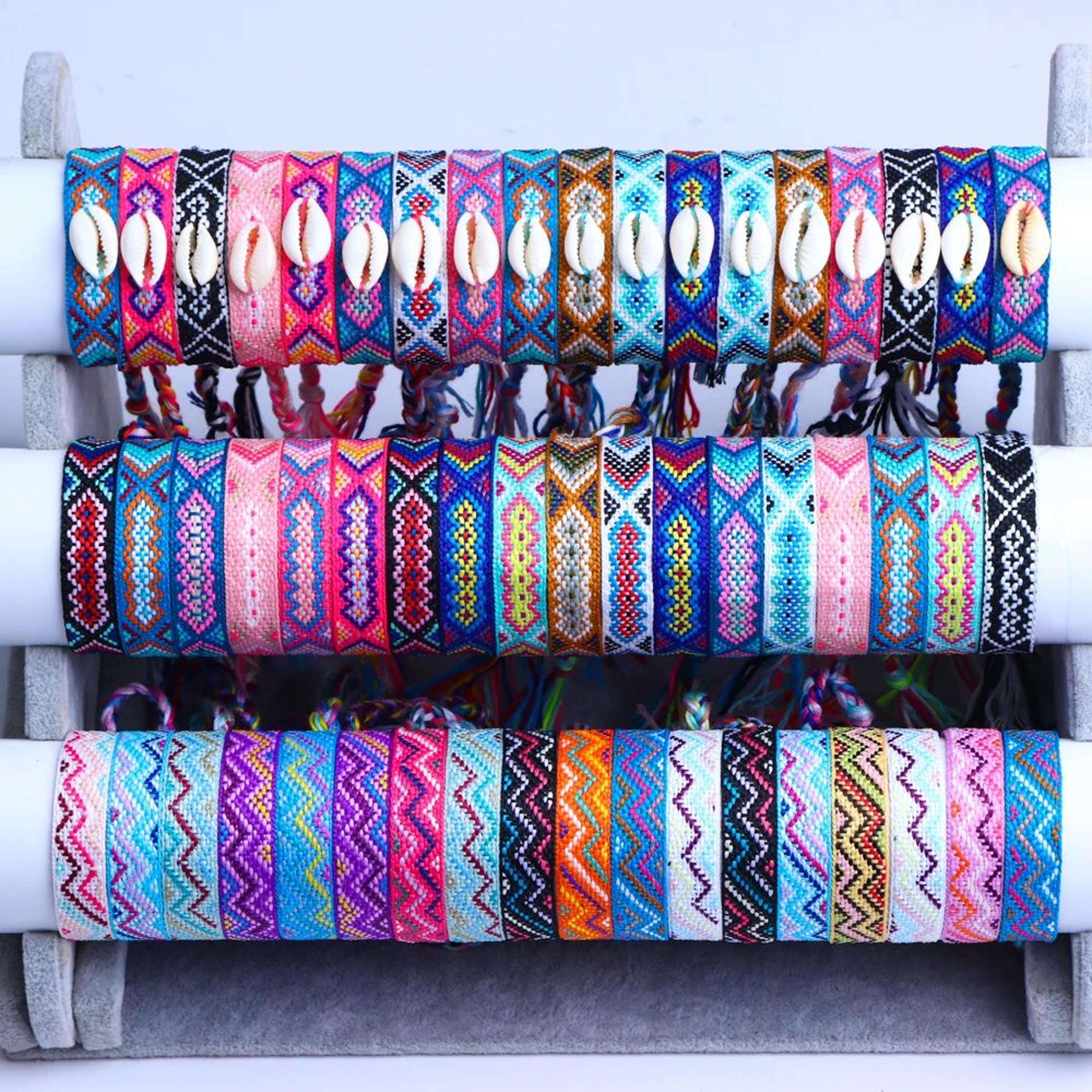 boho braided cotton rope friendship bracelets