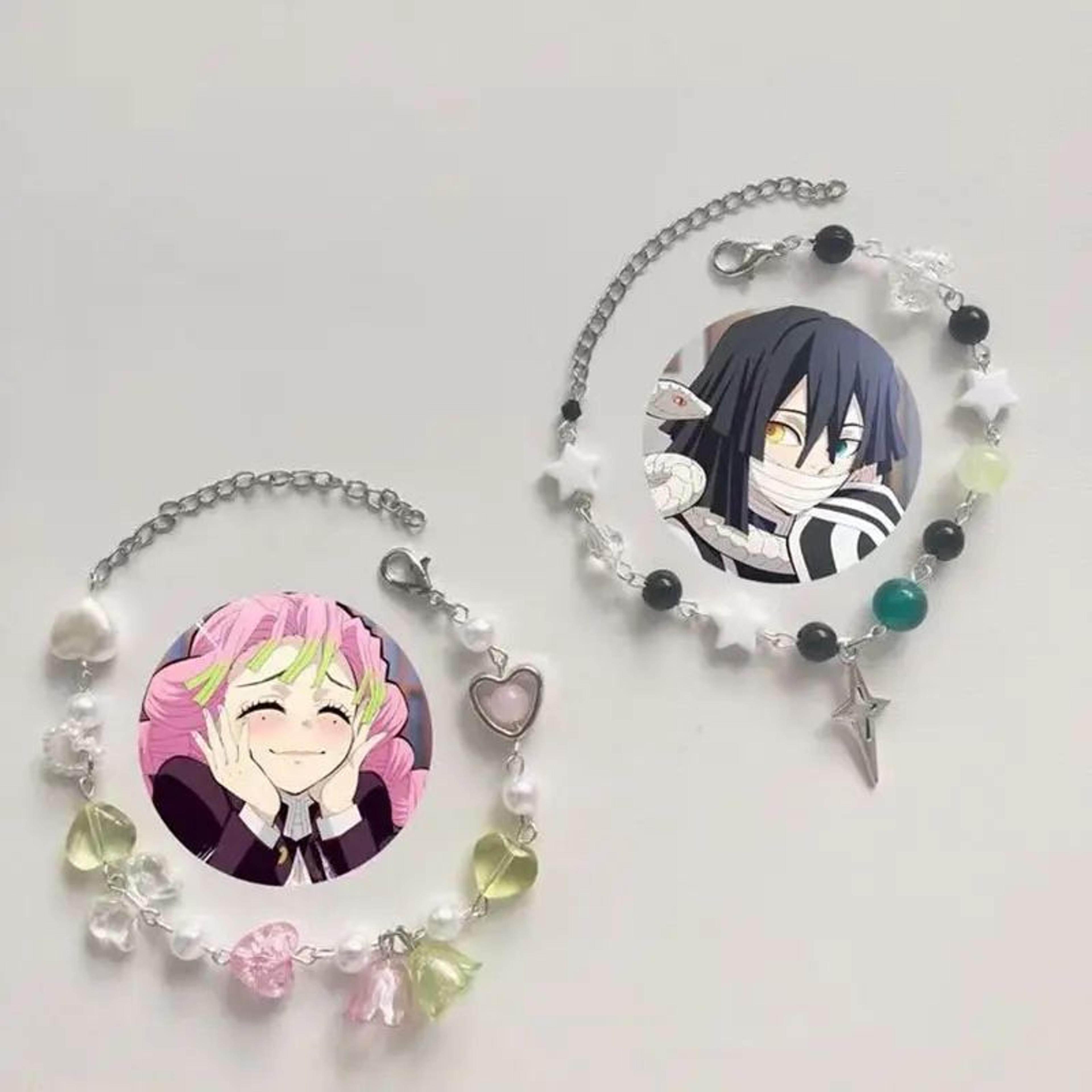 obanai and mitsuri inspired couple bracelet