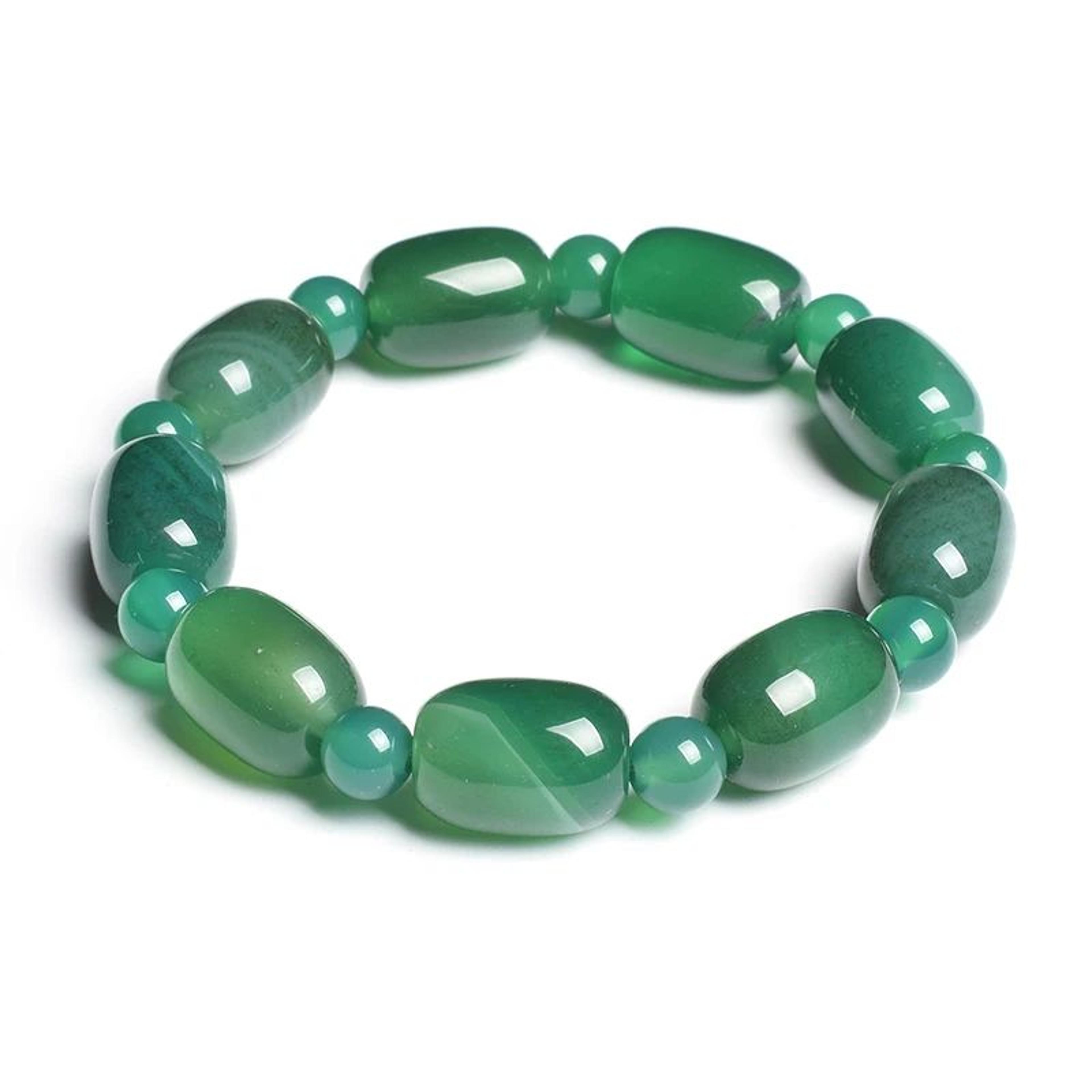 natural stone beaded charm bracelet