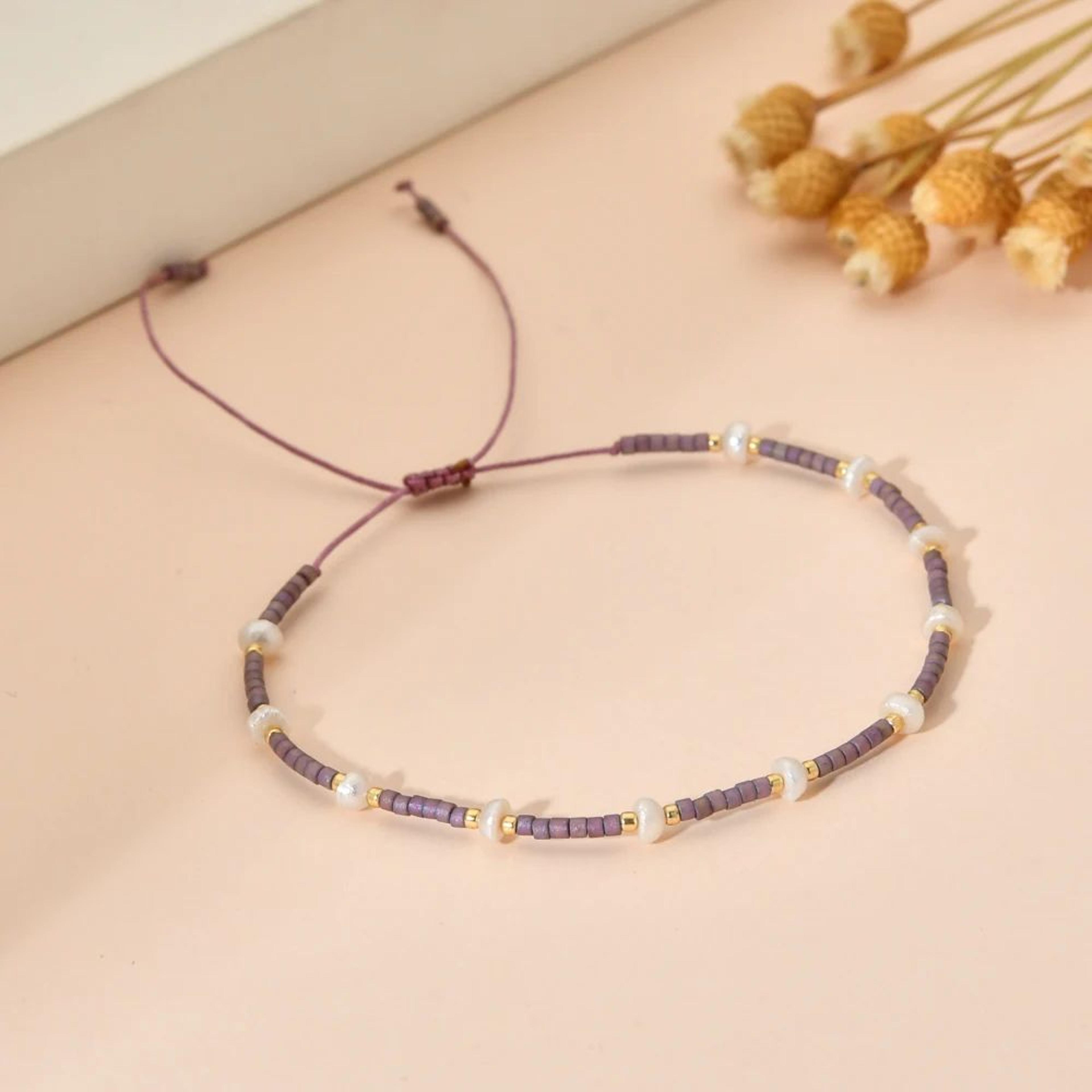 bohemian miyuki pearl beaded bracelet