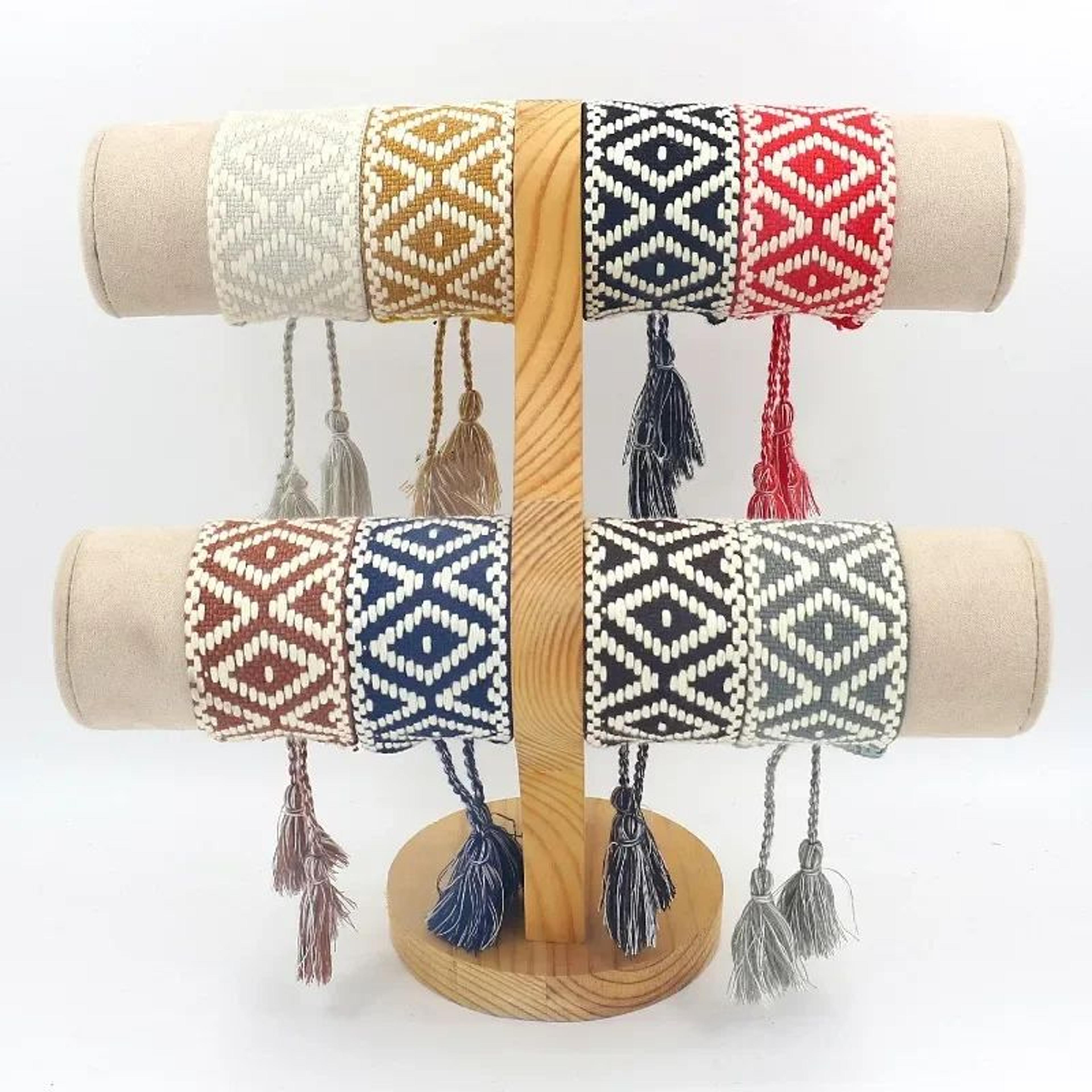 bohemian embroidered jacquard bracelet