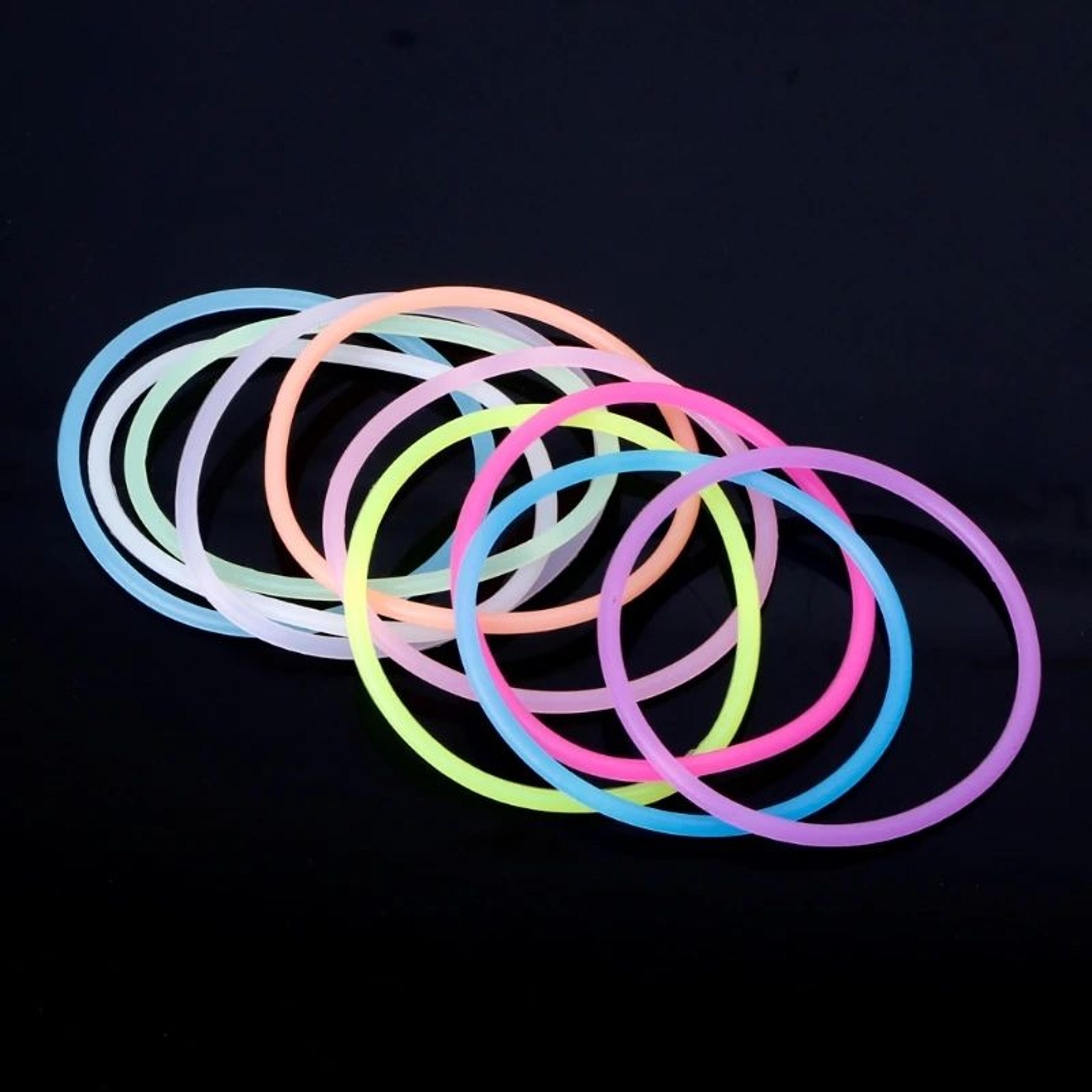 colorful glow silicone wristband set
