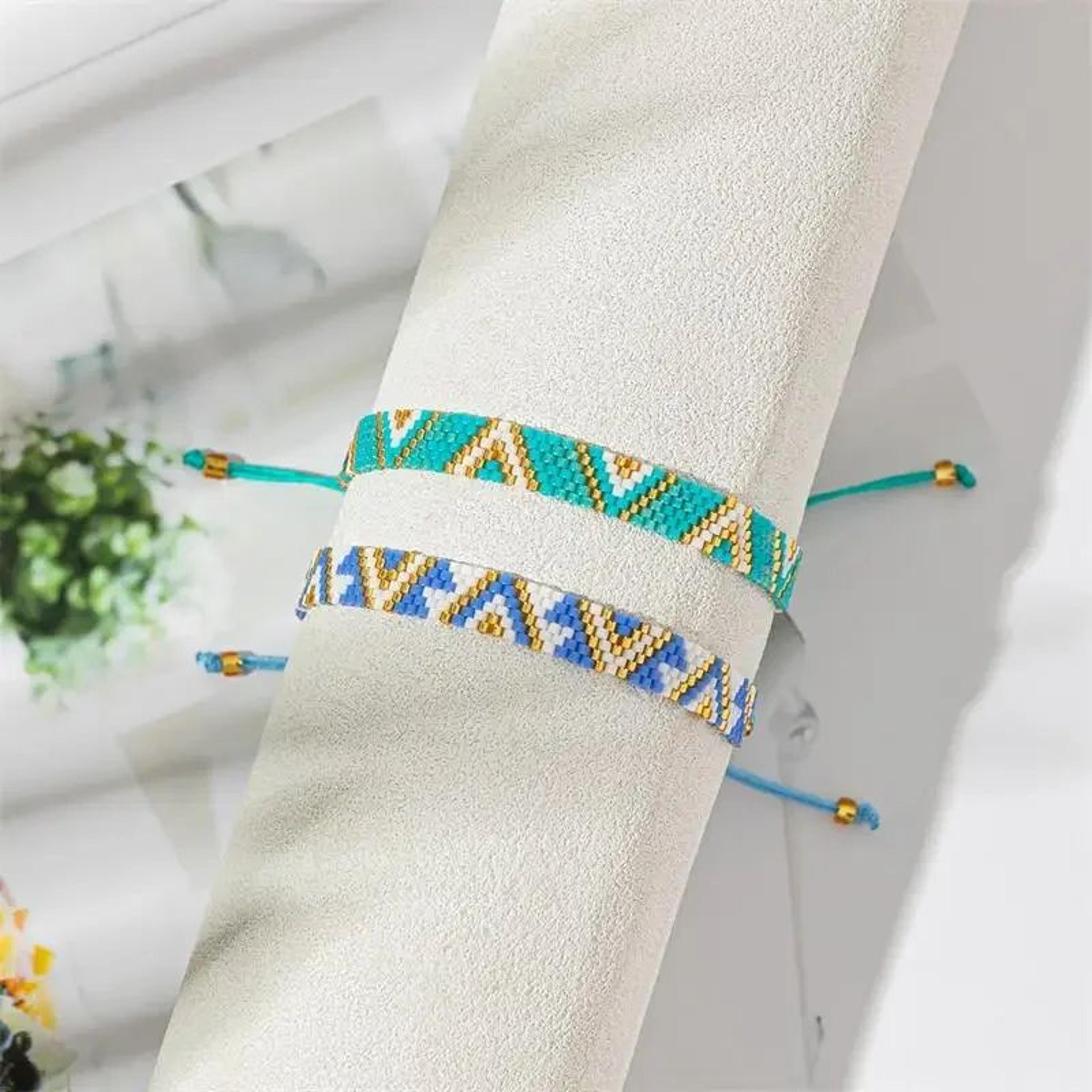 bohemian evil eye bracelet set