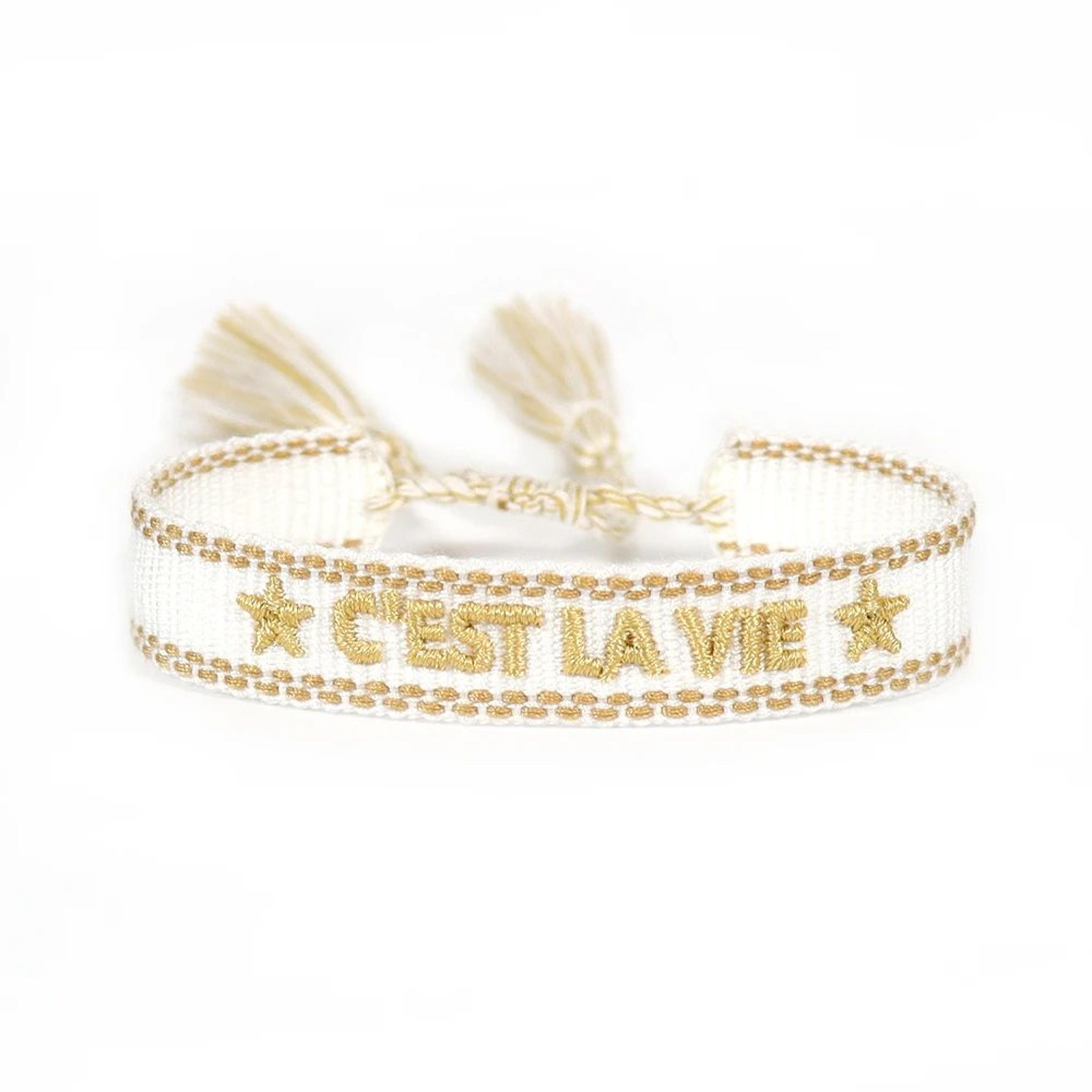 cest la vie woven friendship bracelet