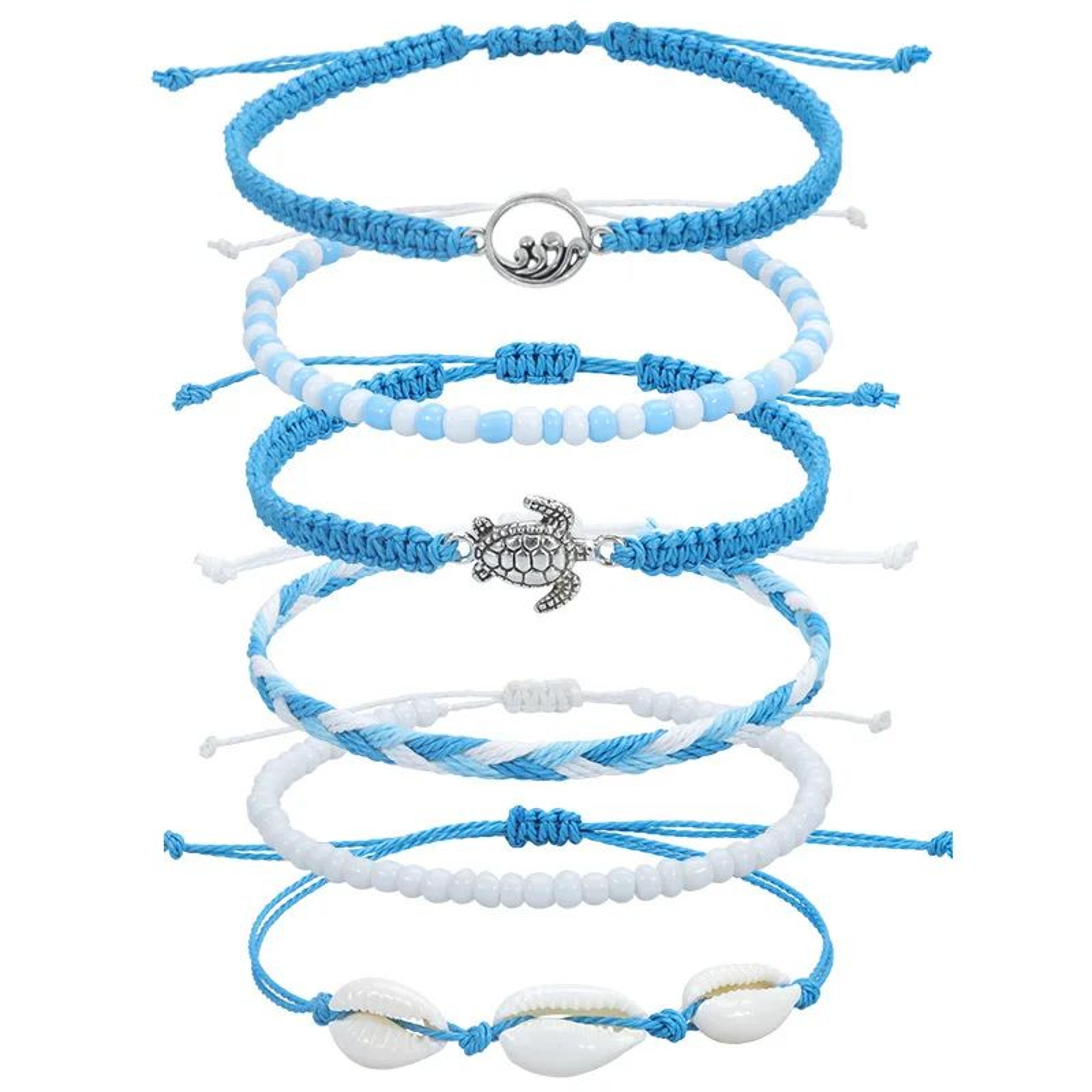 ocean wave braided surfer bracelet