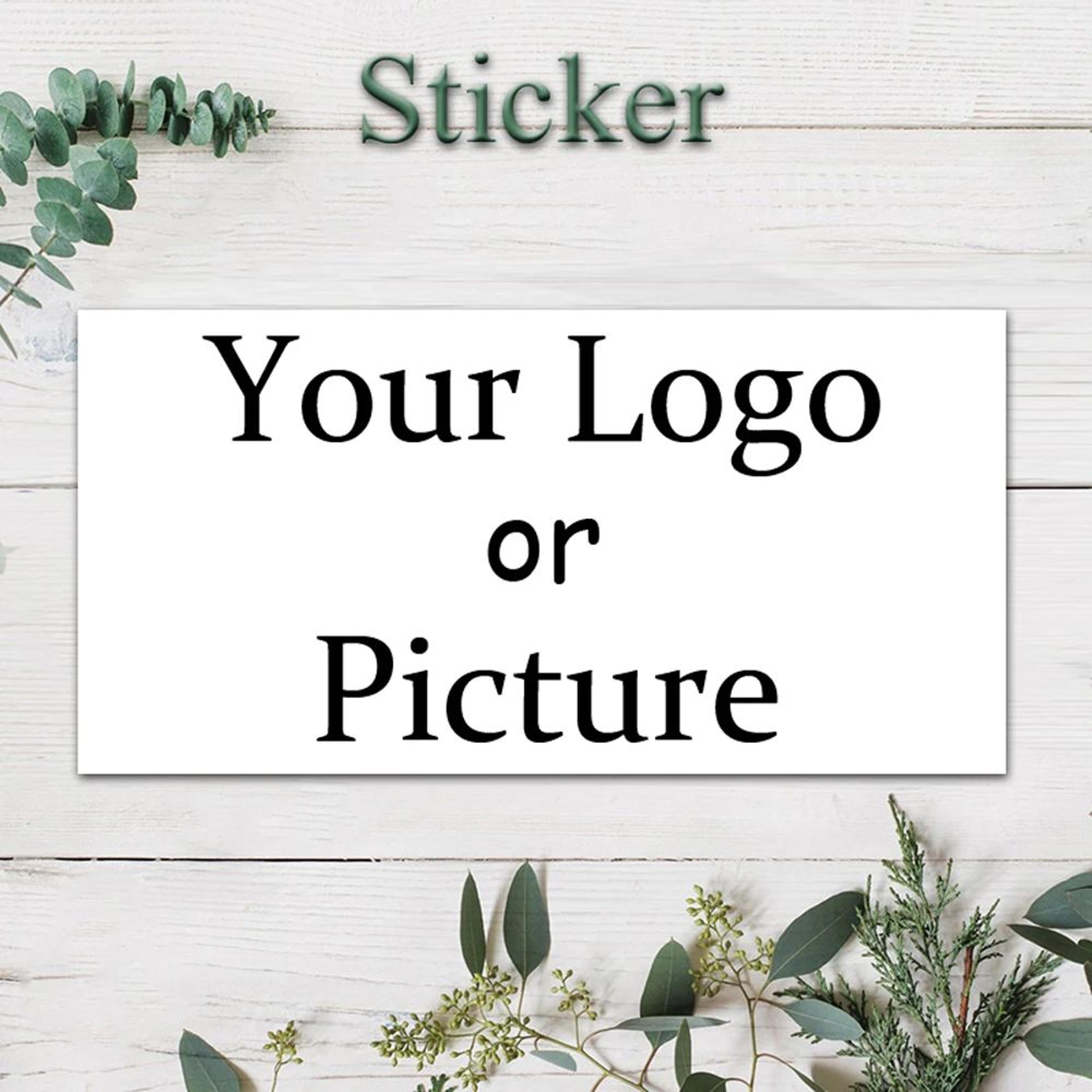 personalized rectangle custom logo stickers