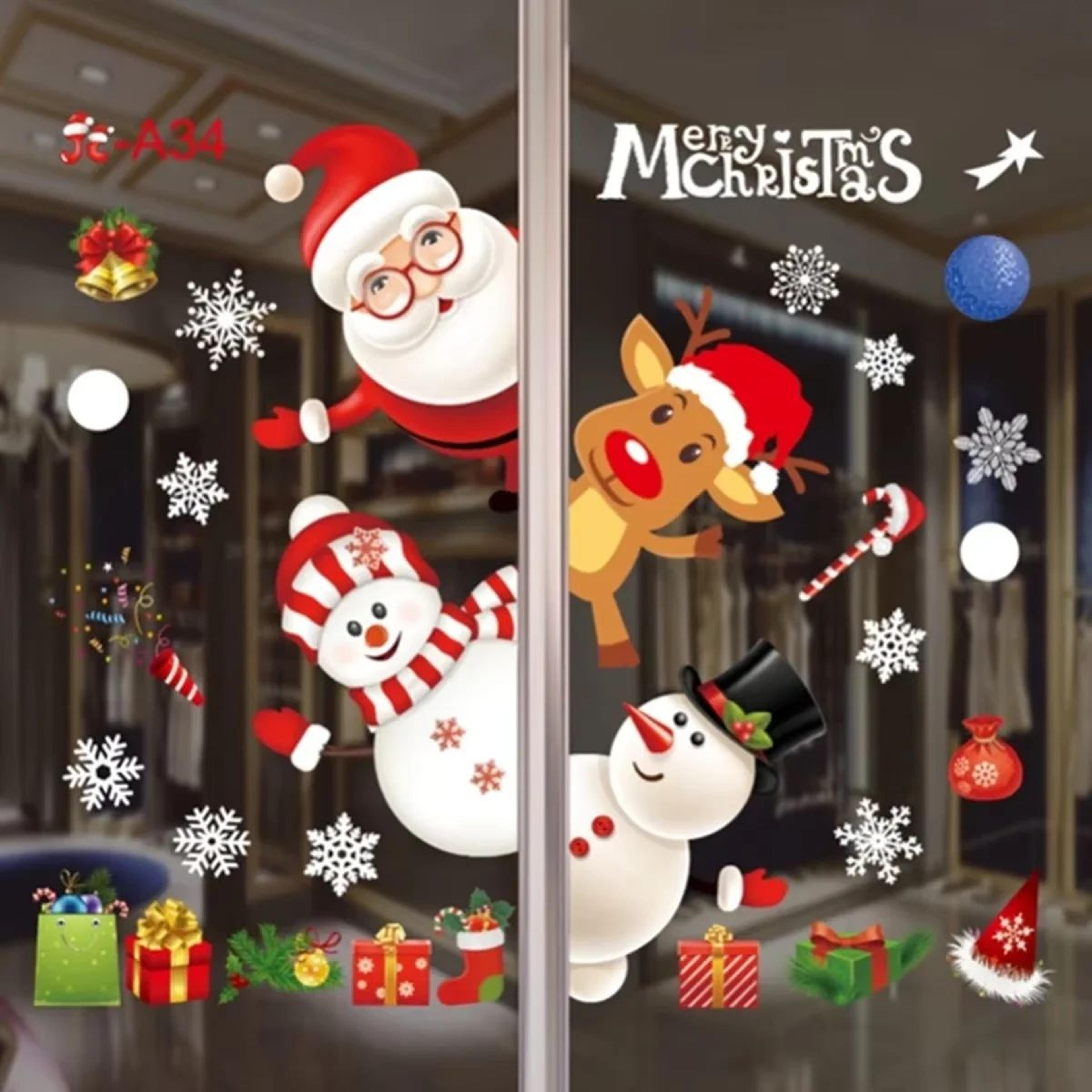 merry christmas window sticker holiday decor