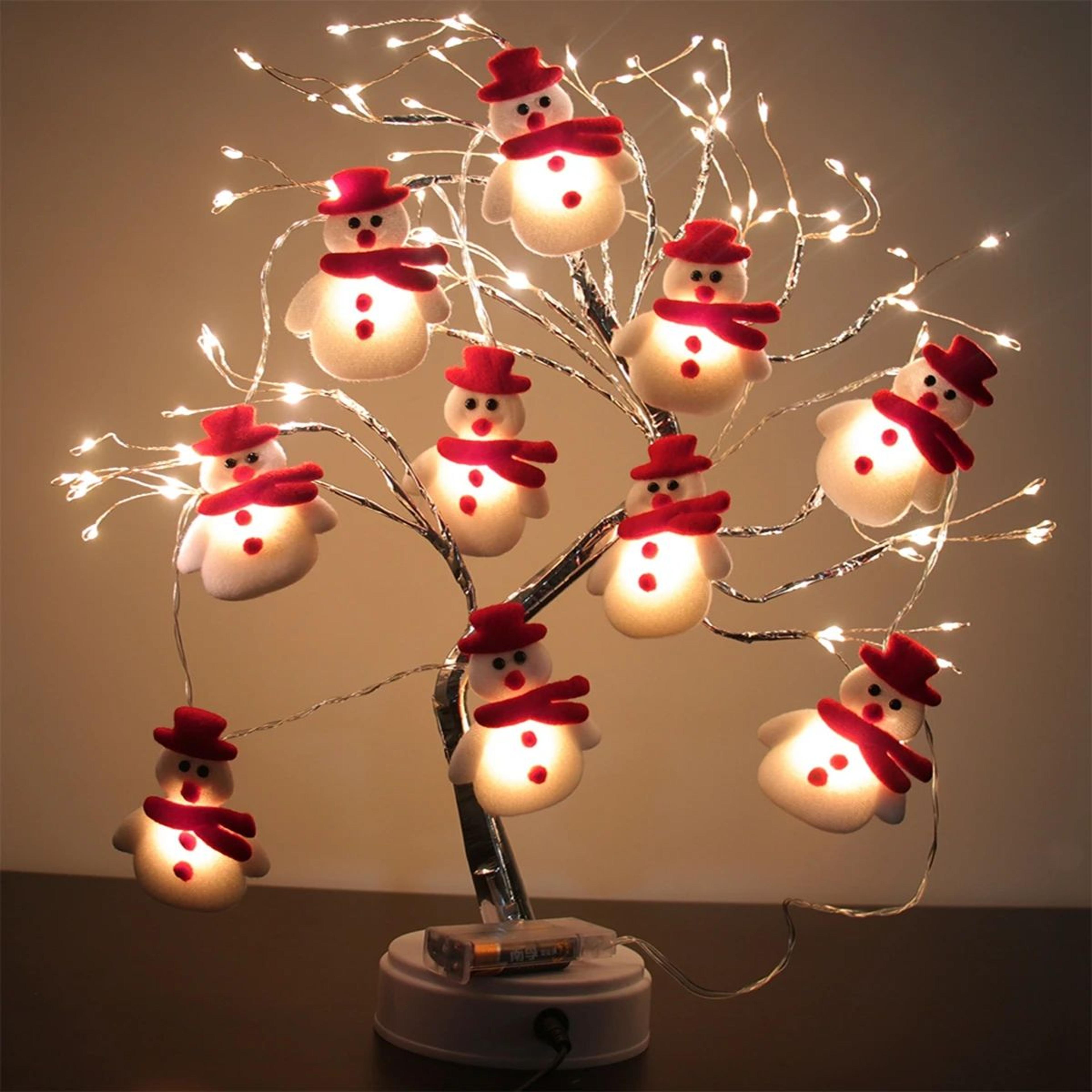 snowman led christmas garland string lights