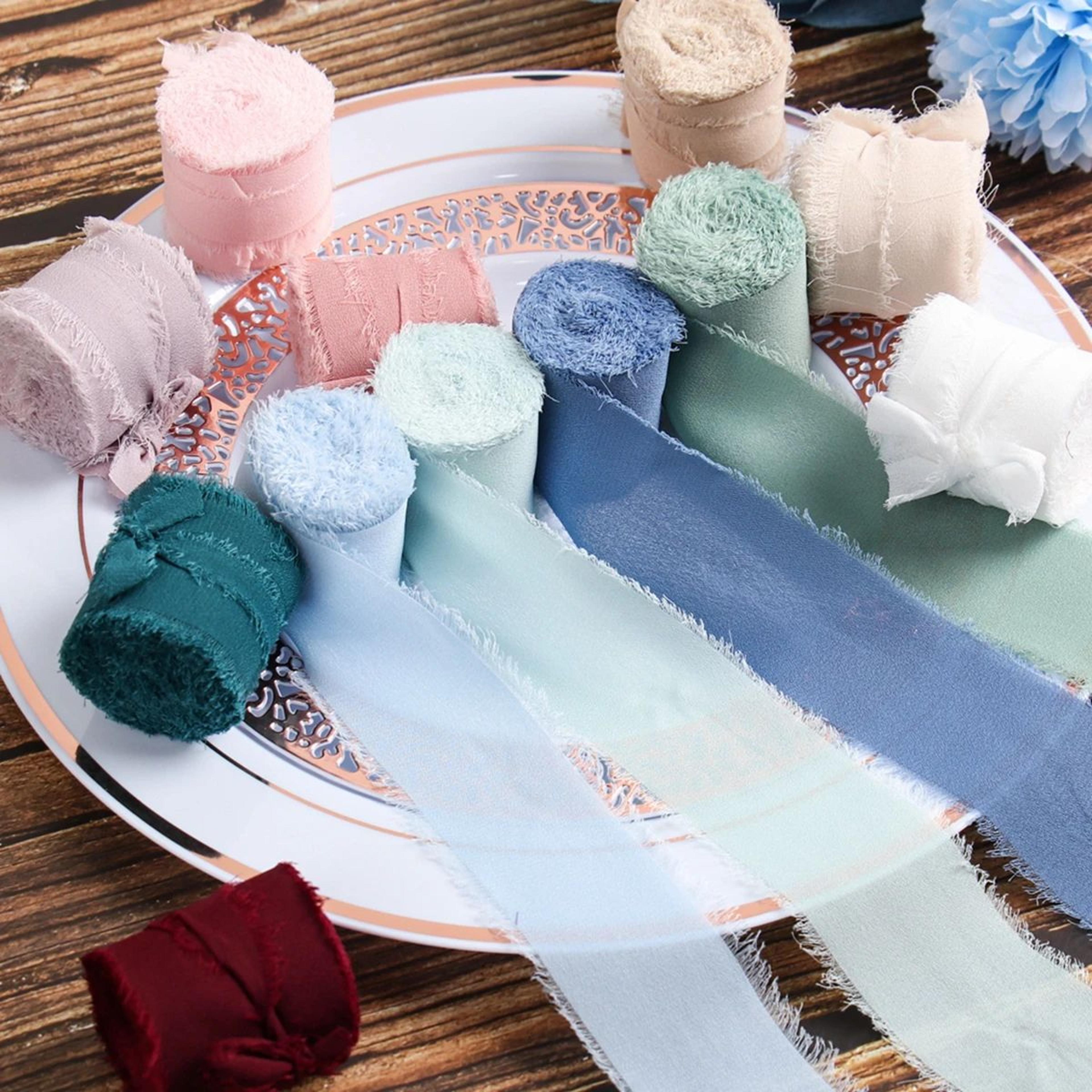 handmade frayed edge chiffon silk ribbon