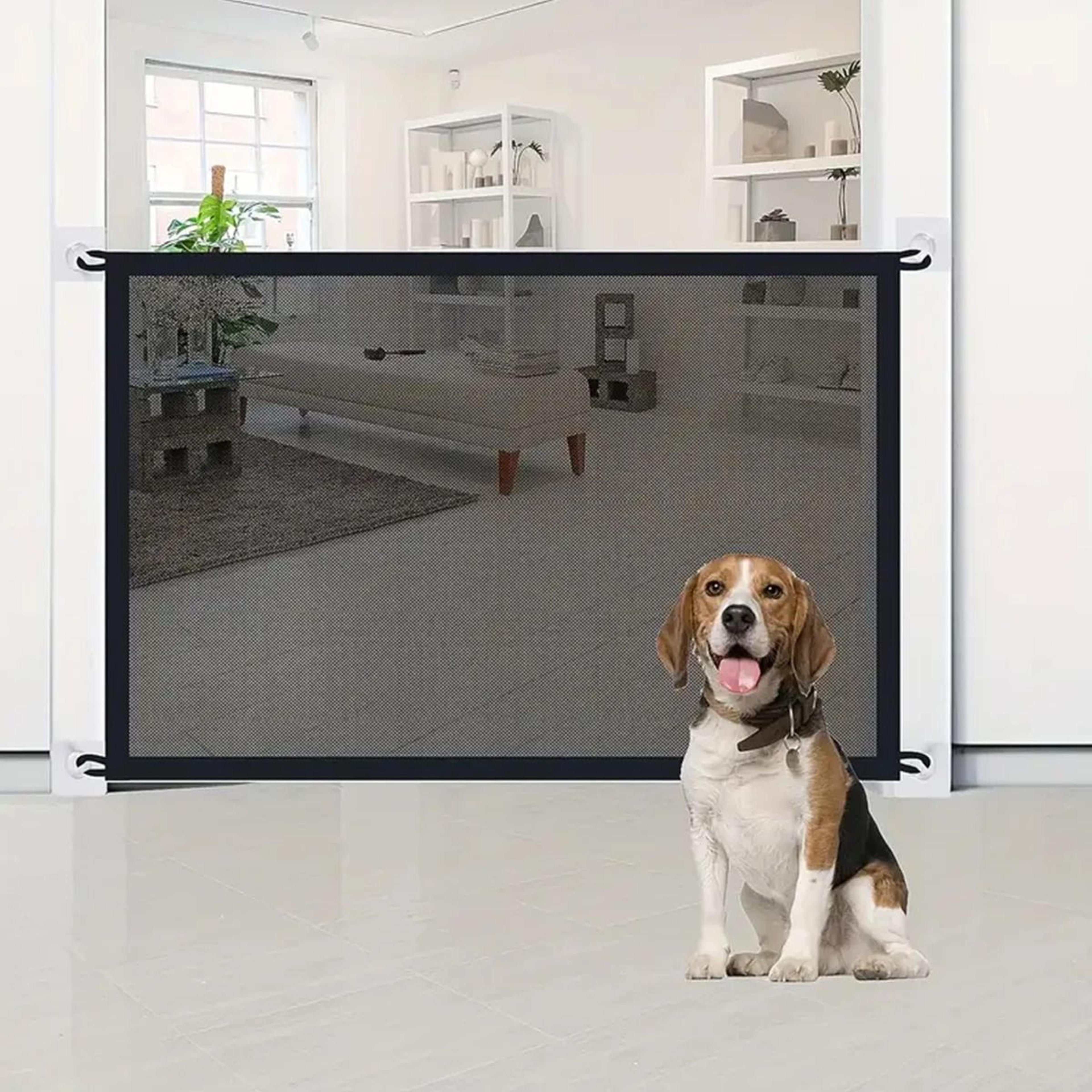 folding mesh pet safety barrier gate