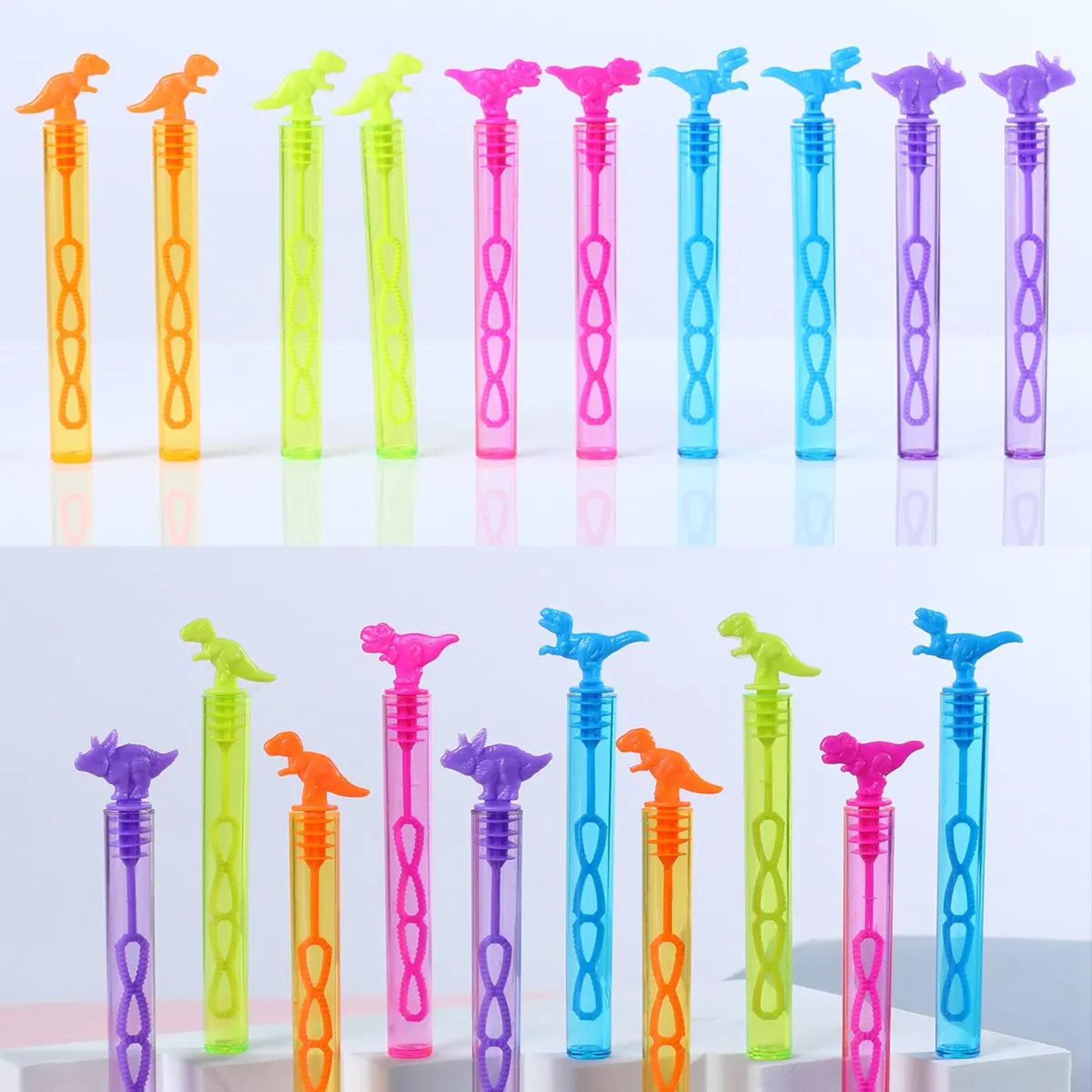 dinosaur bubble wand party favor bottles