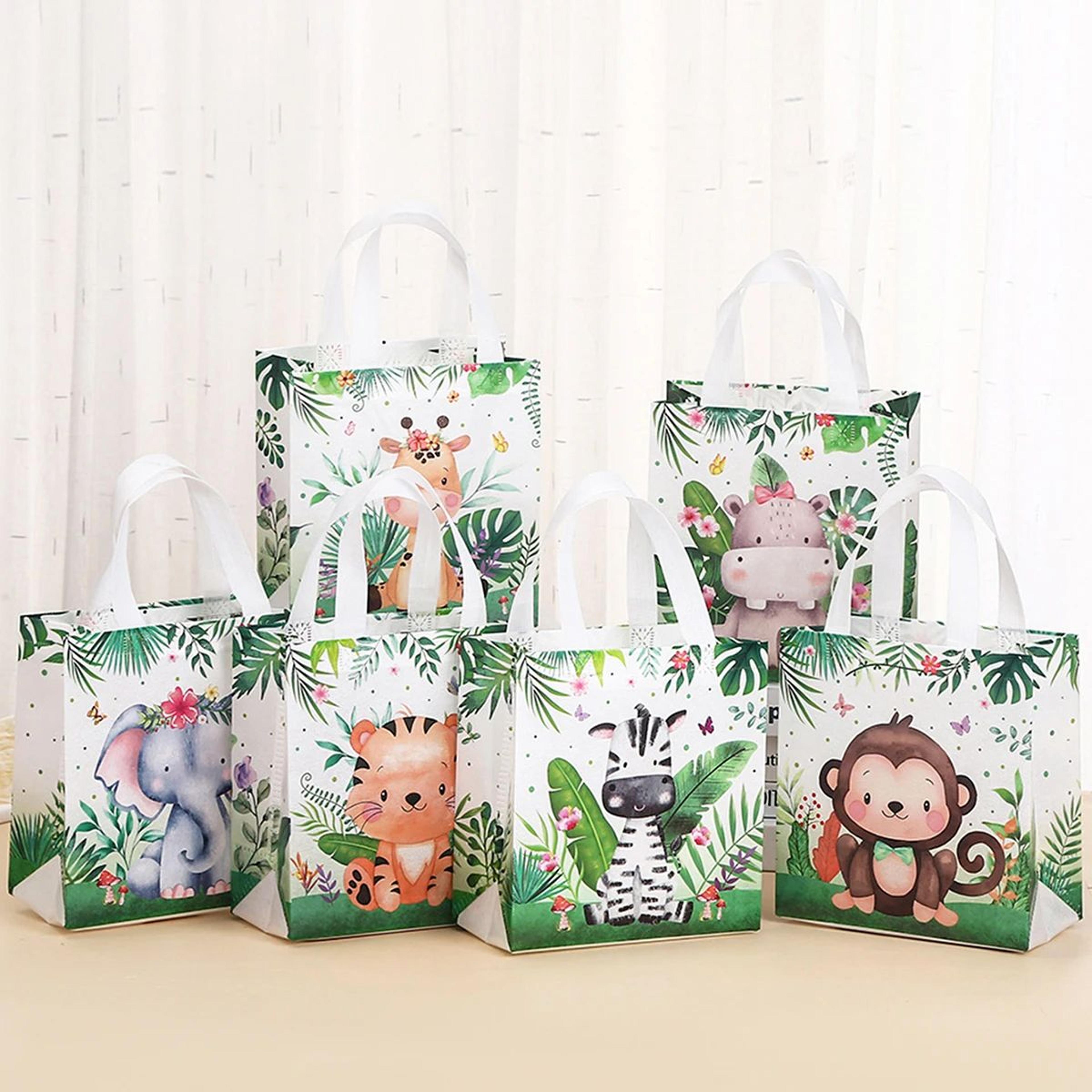 jungle safari animal party favor bags