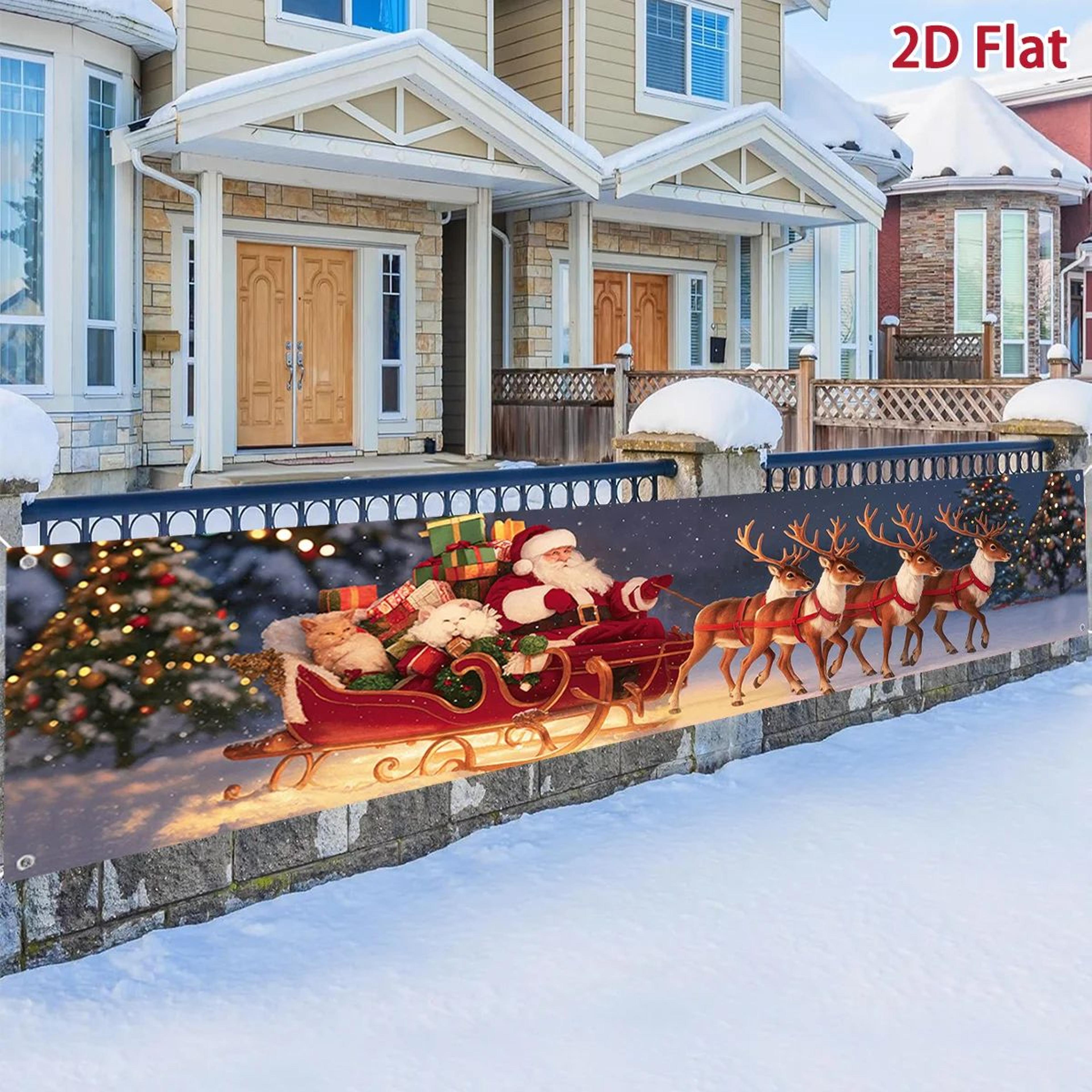 merry christmas outdoor holiday banner
