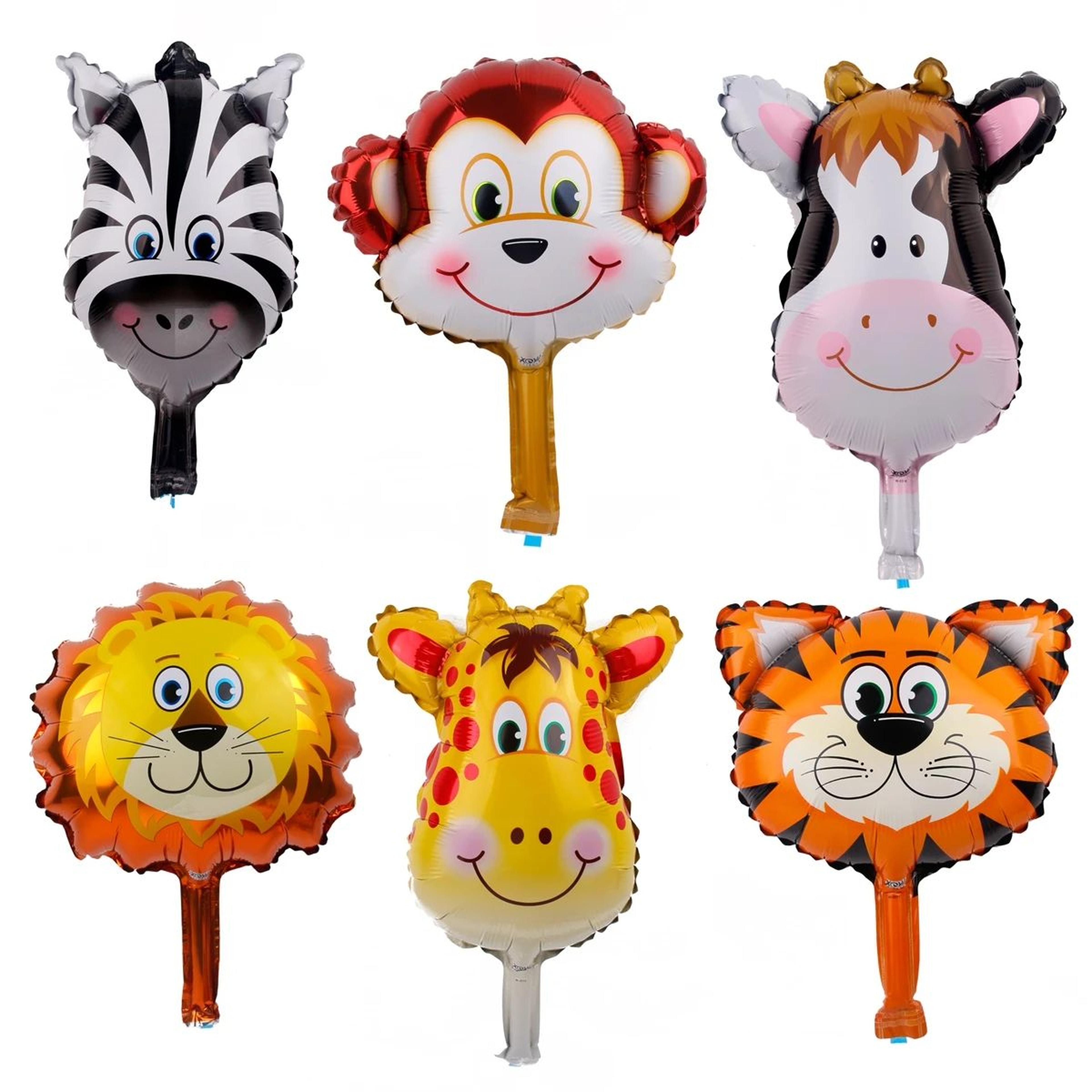 safari animal foil balloon party set