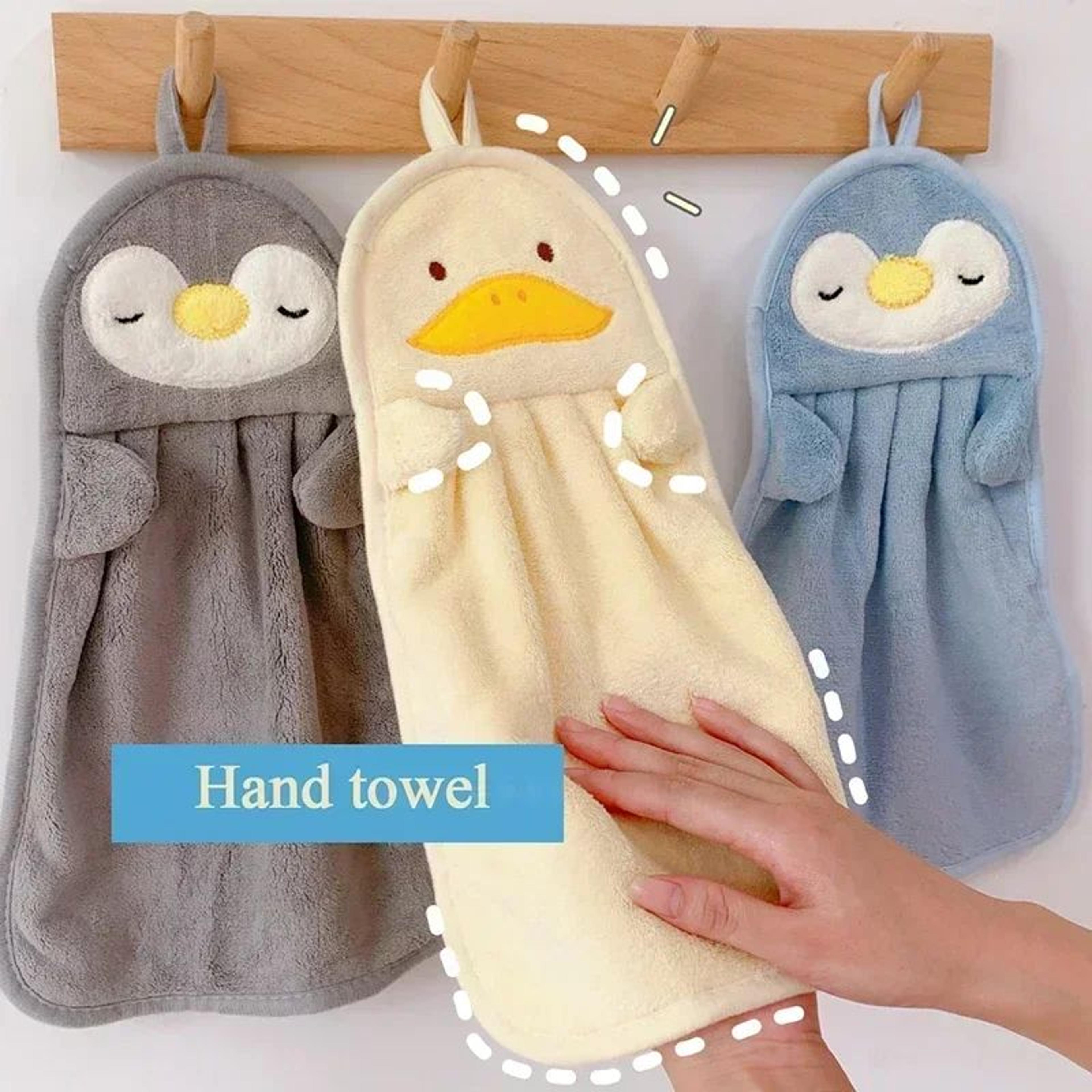 cartoon animal microfiber hand towel