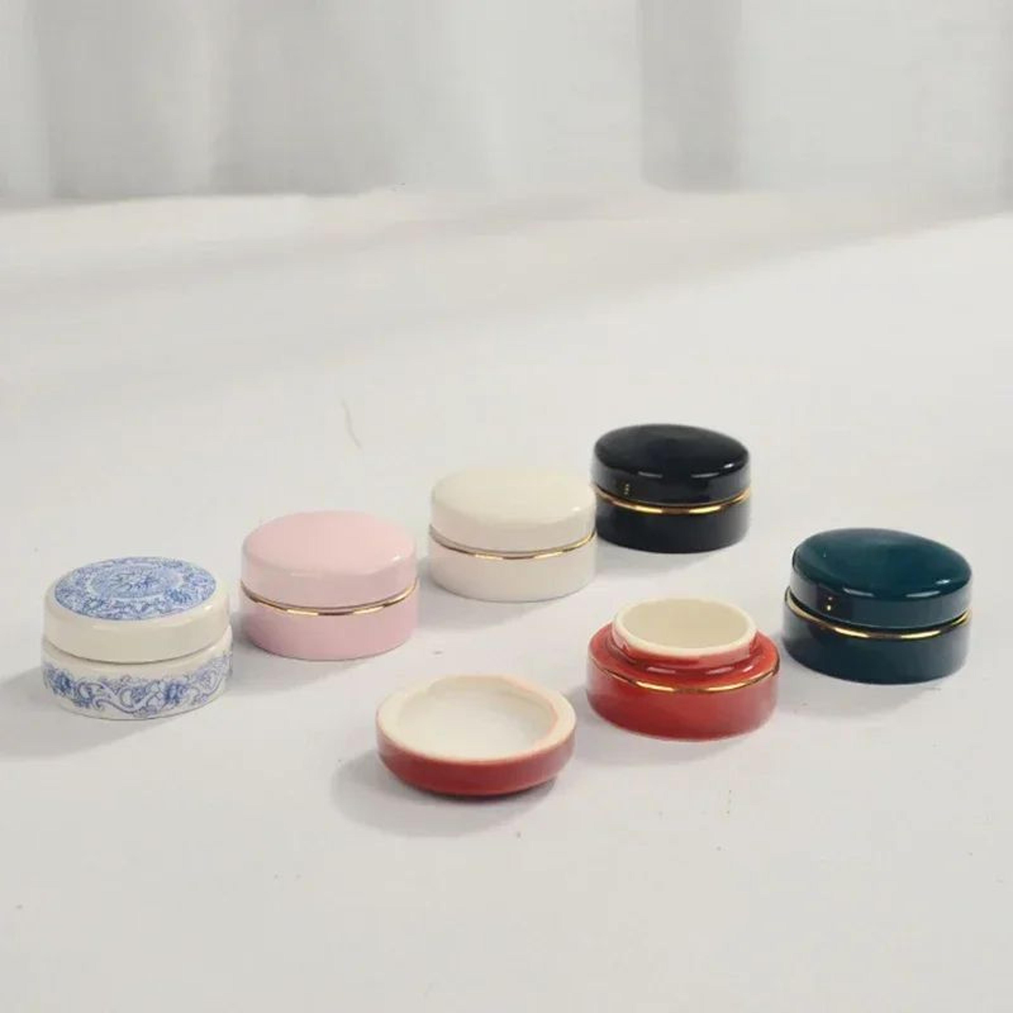 vintage ceramic cosmetic cream jar