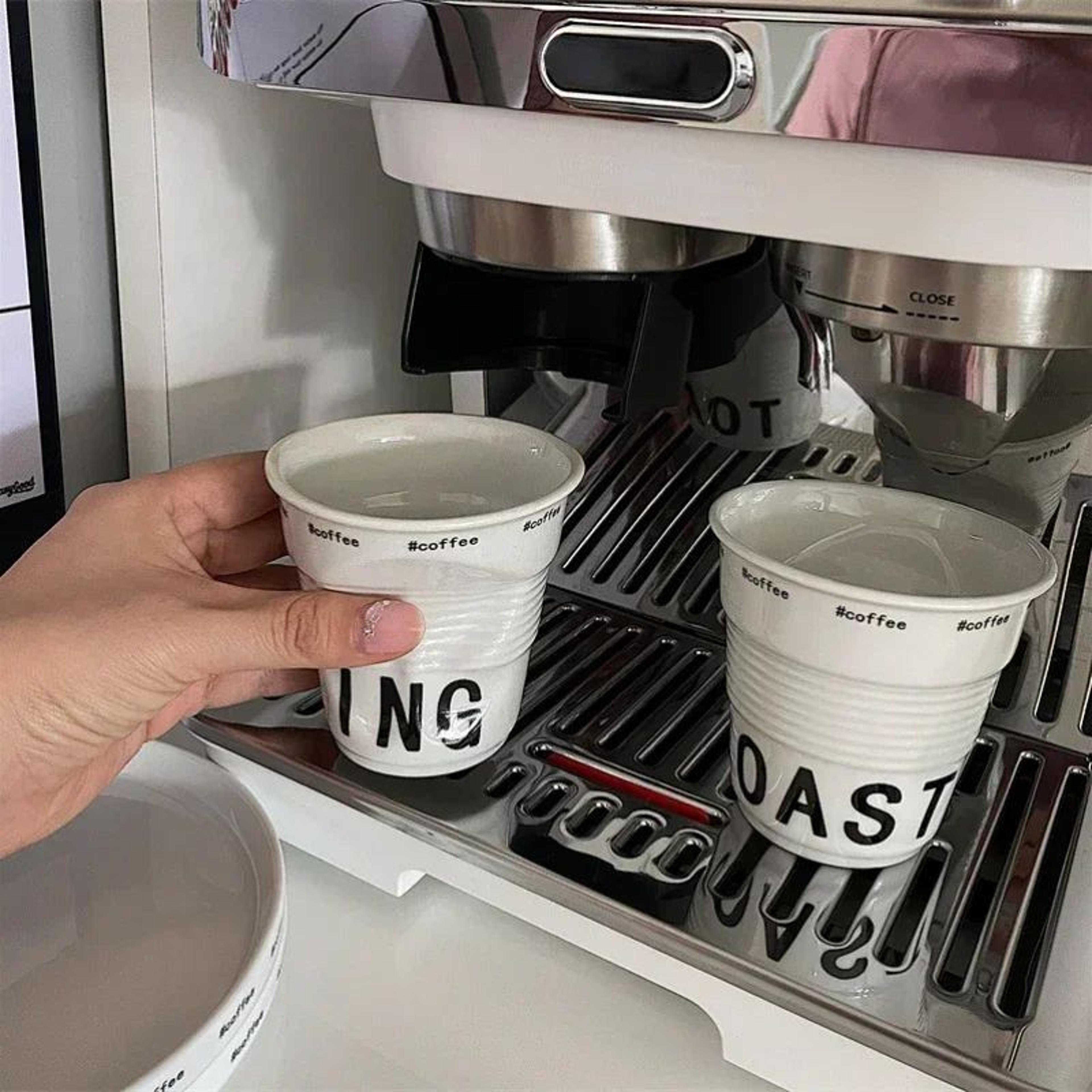 irregular hand pinched ceramic coffee mug