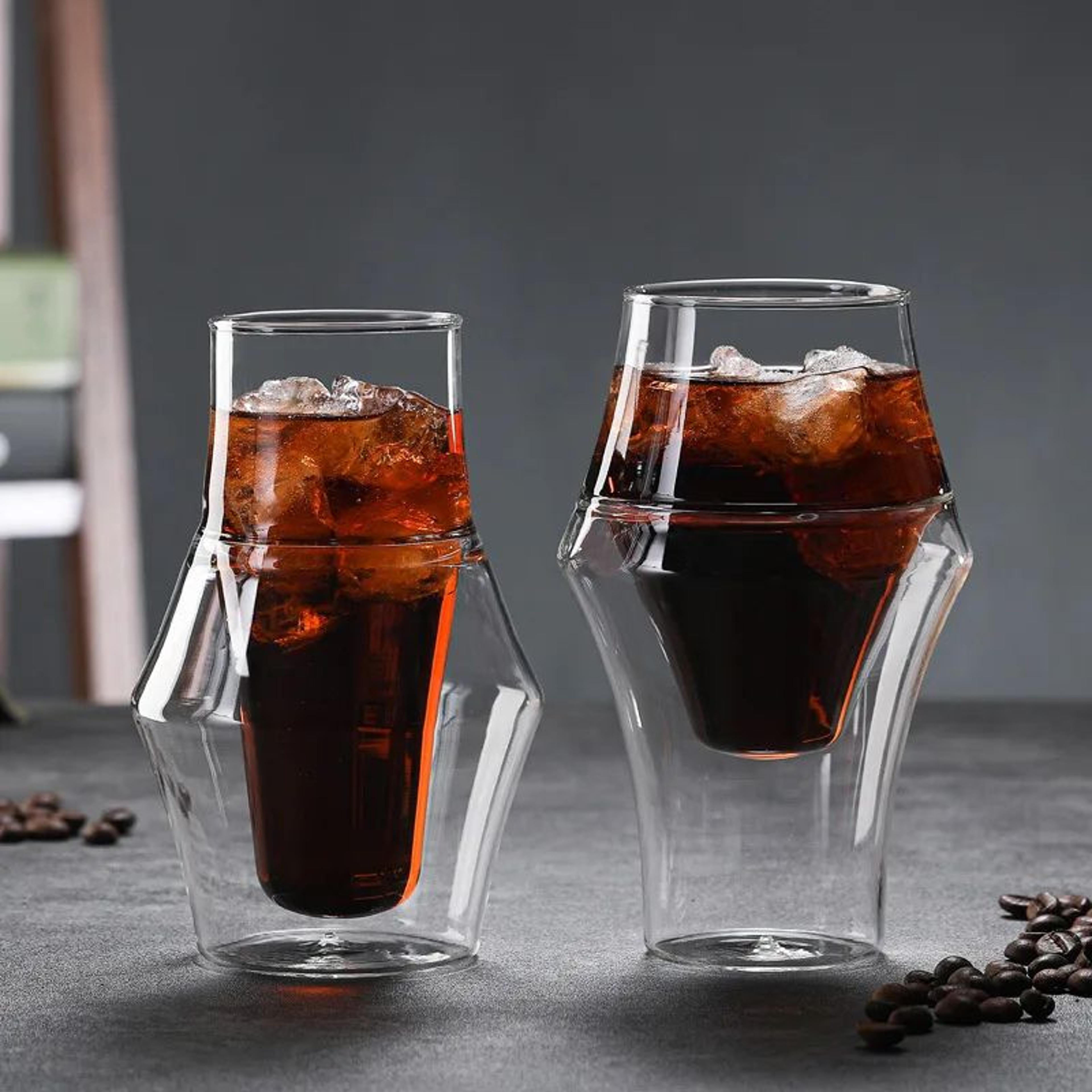 double layer insulated glass coffee cup
