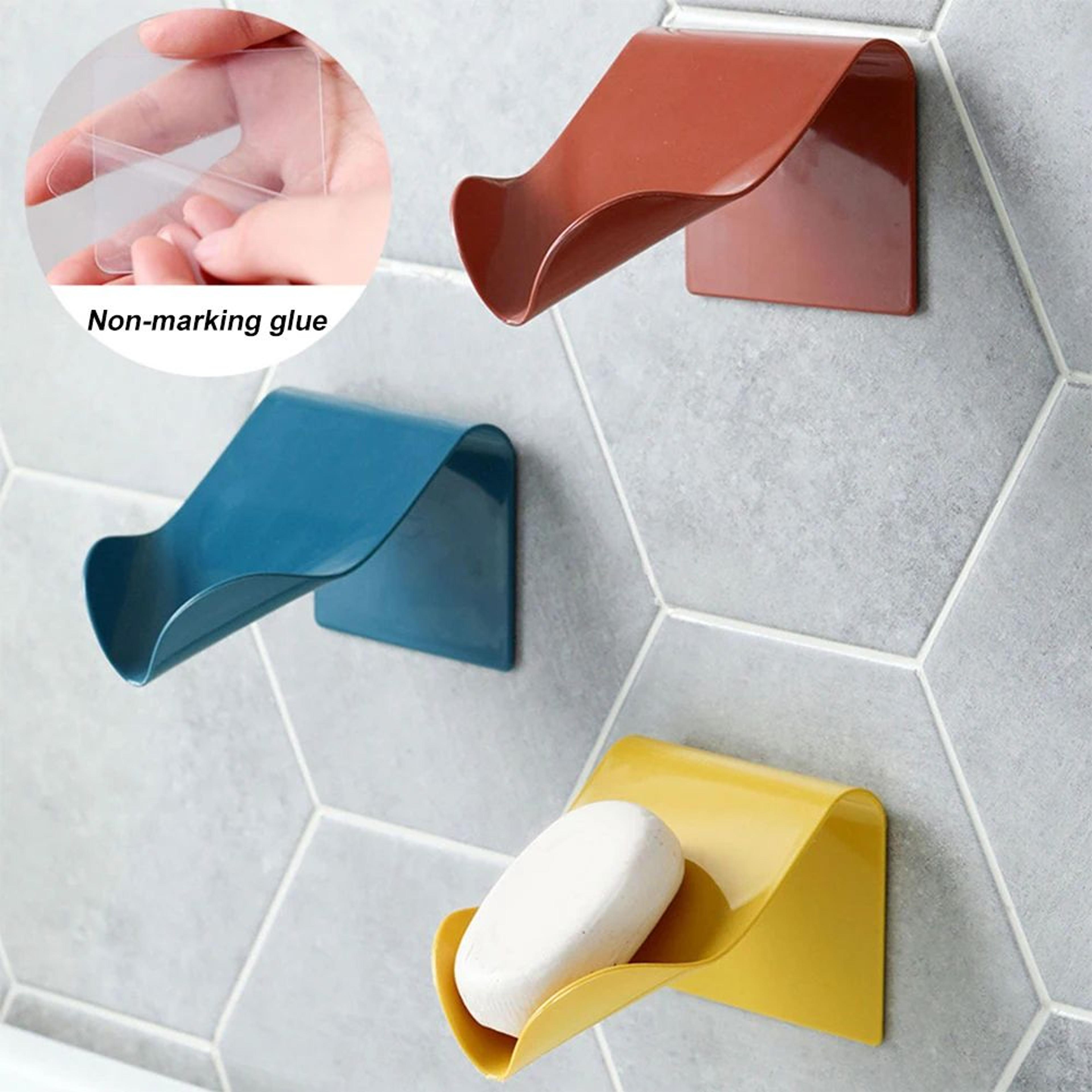 leaf design wall suction draining soap dish