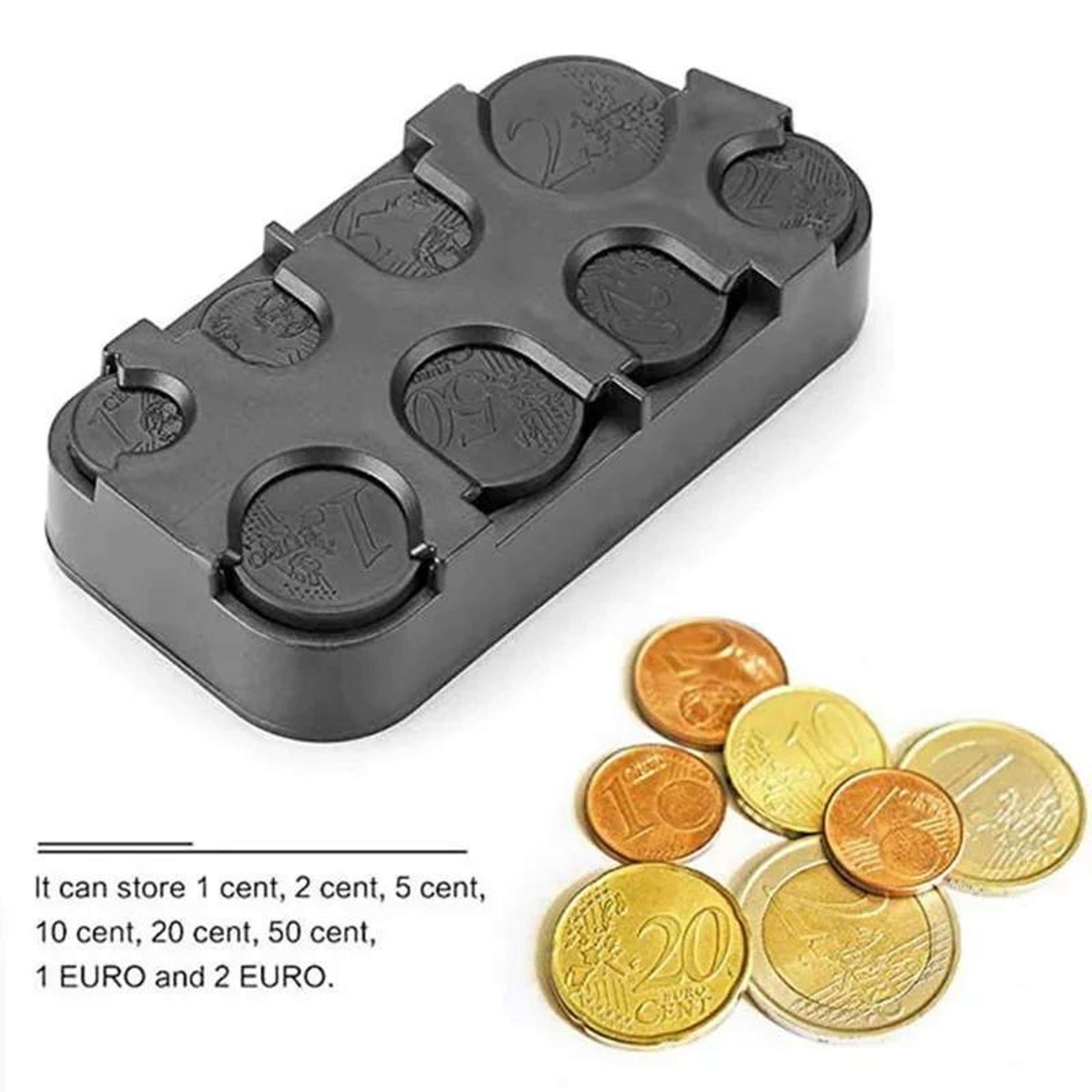 euro coin dispenser and portable change organizer