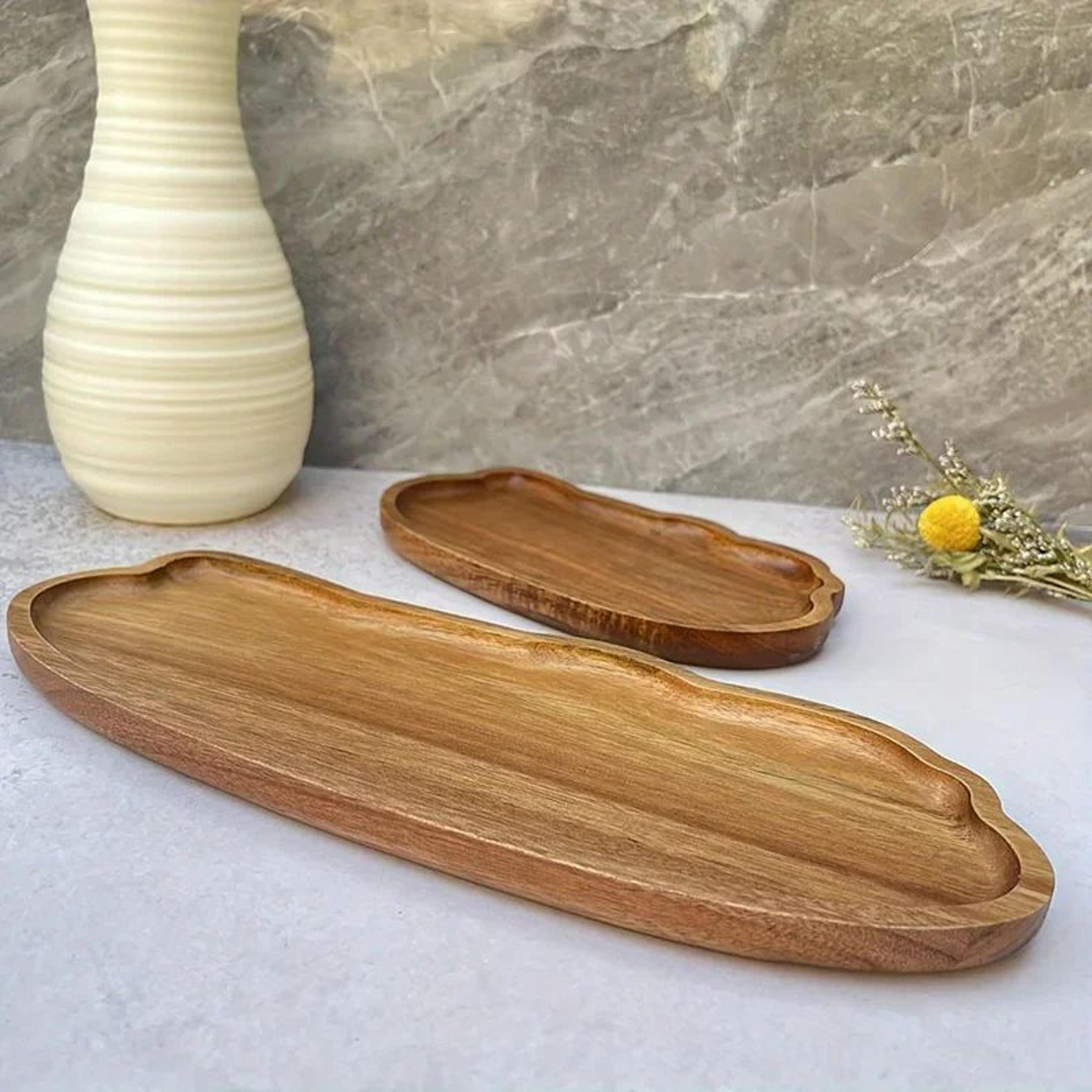 japanese style wooden serving tray