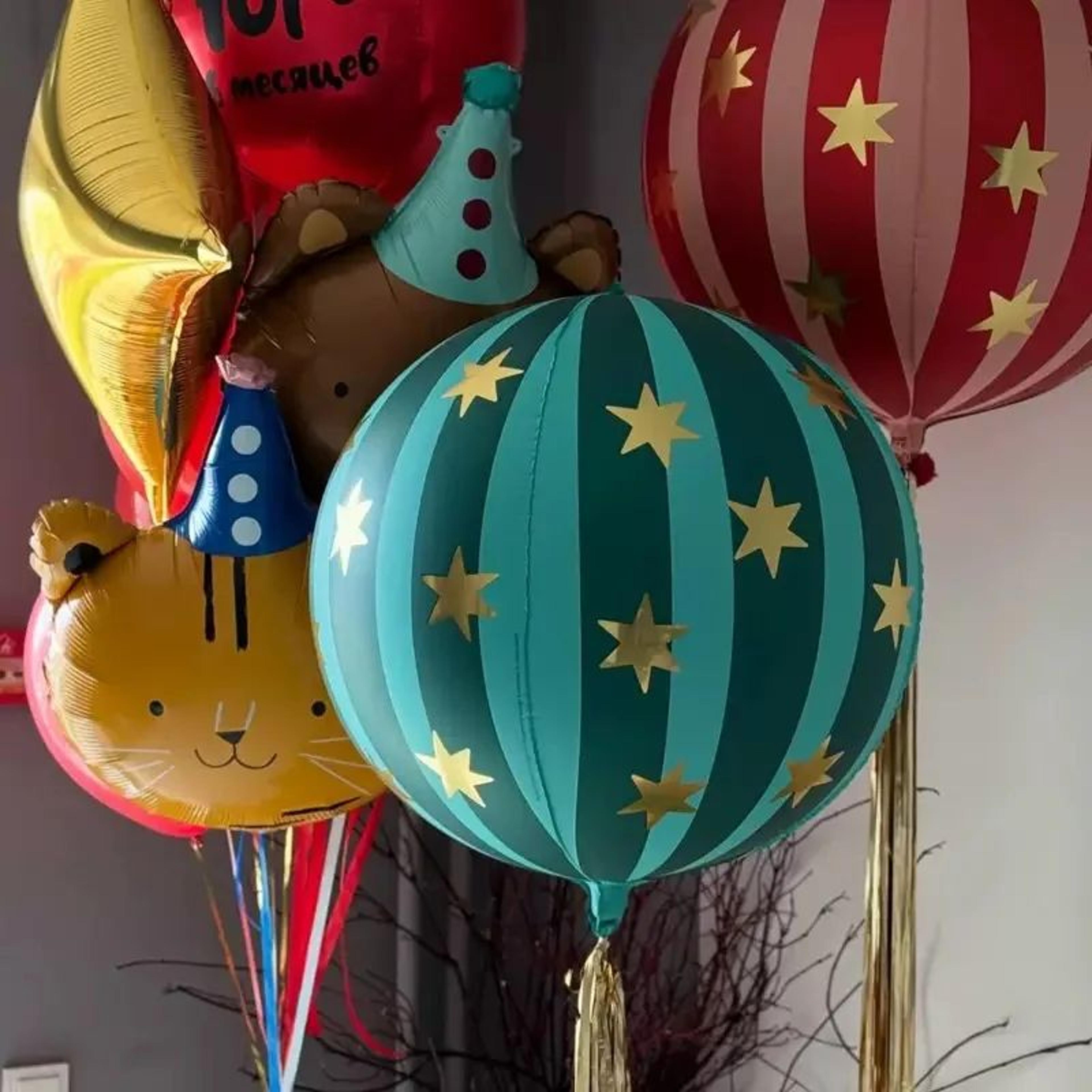 22 inch 4d striped star foil balloon