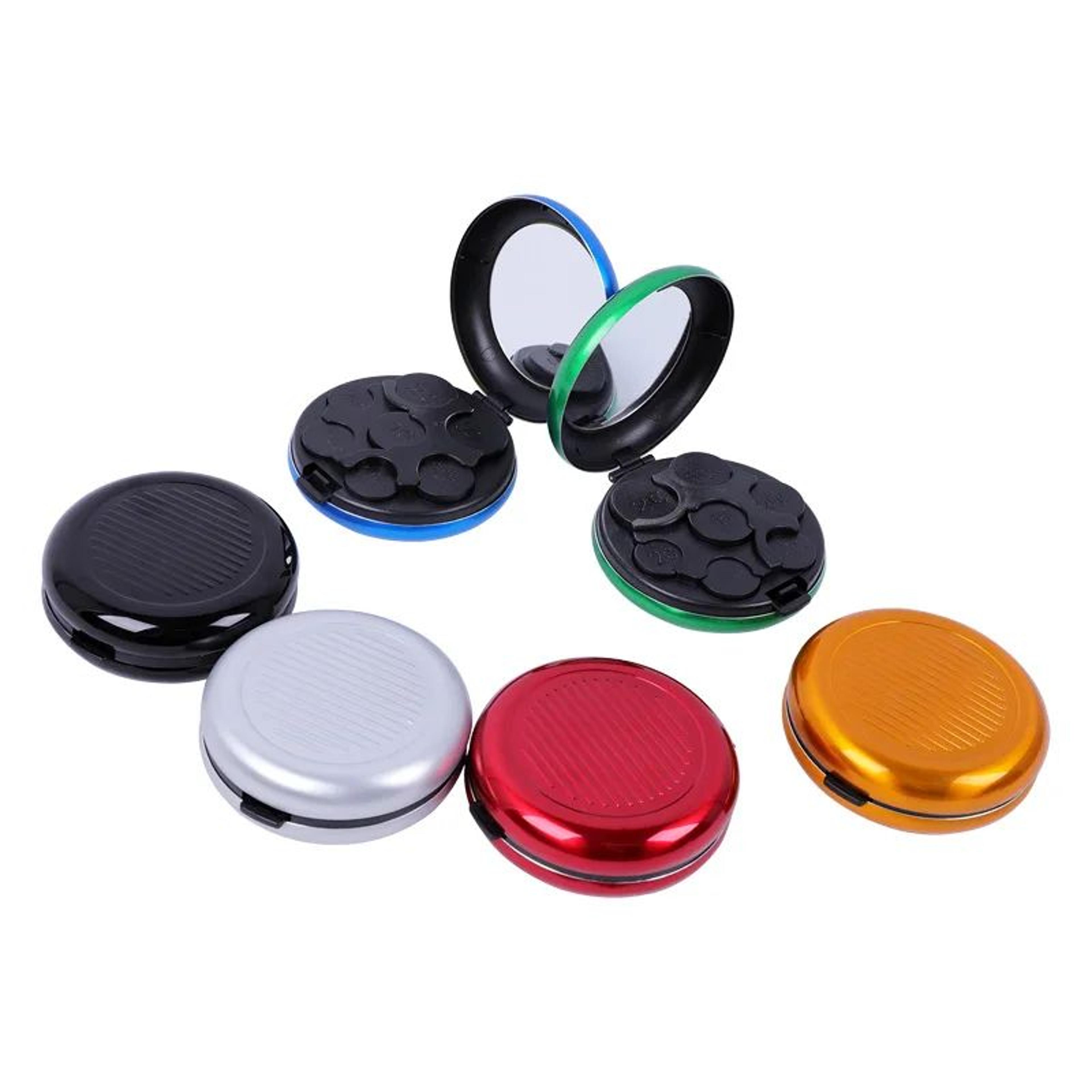portable aluminum alloy euro coin storage box with mirror