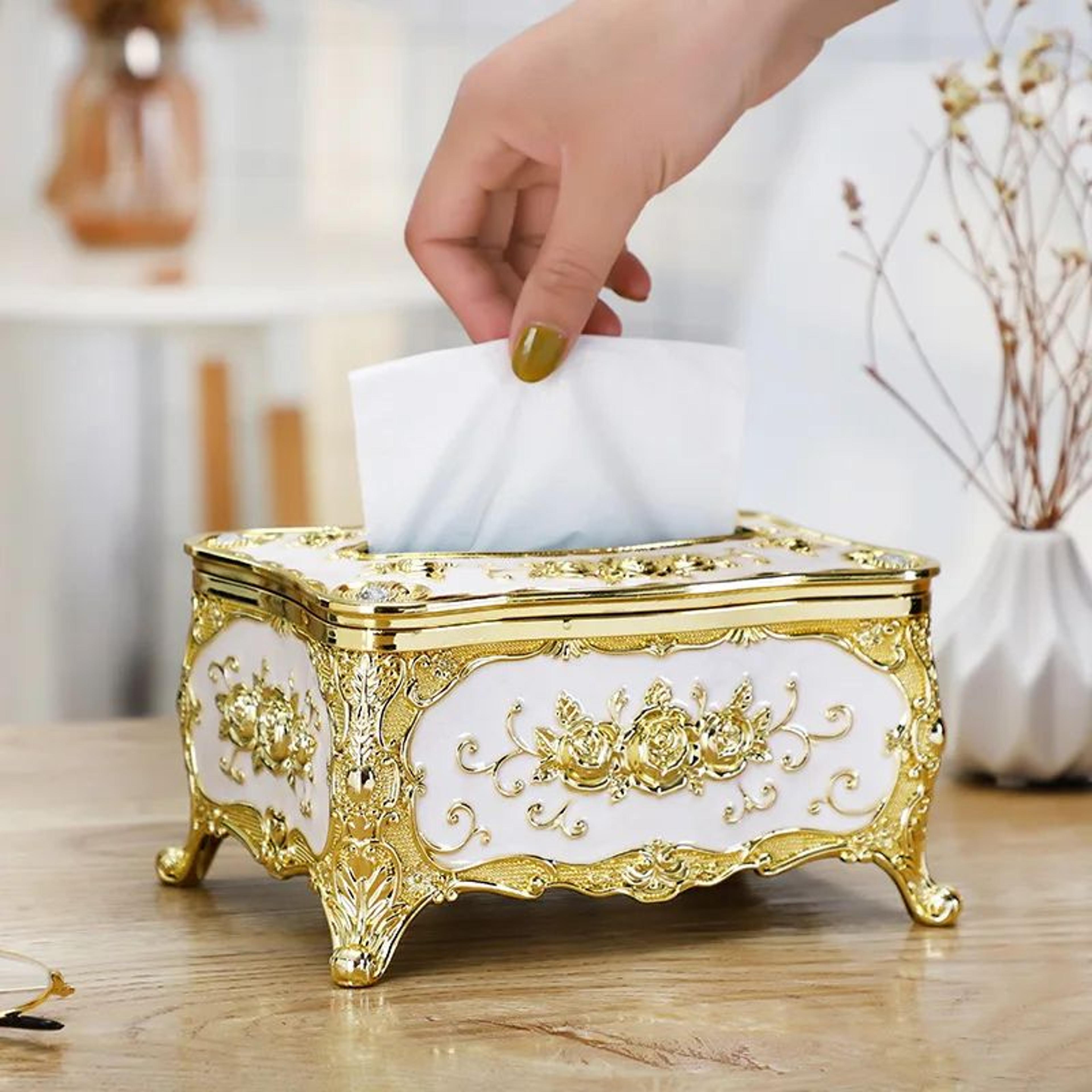 european style decorative tissue box holder