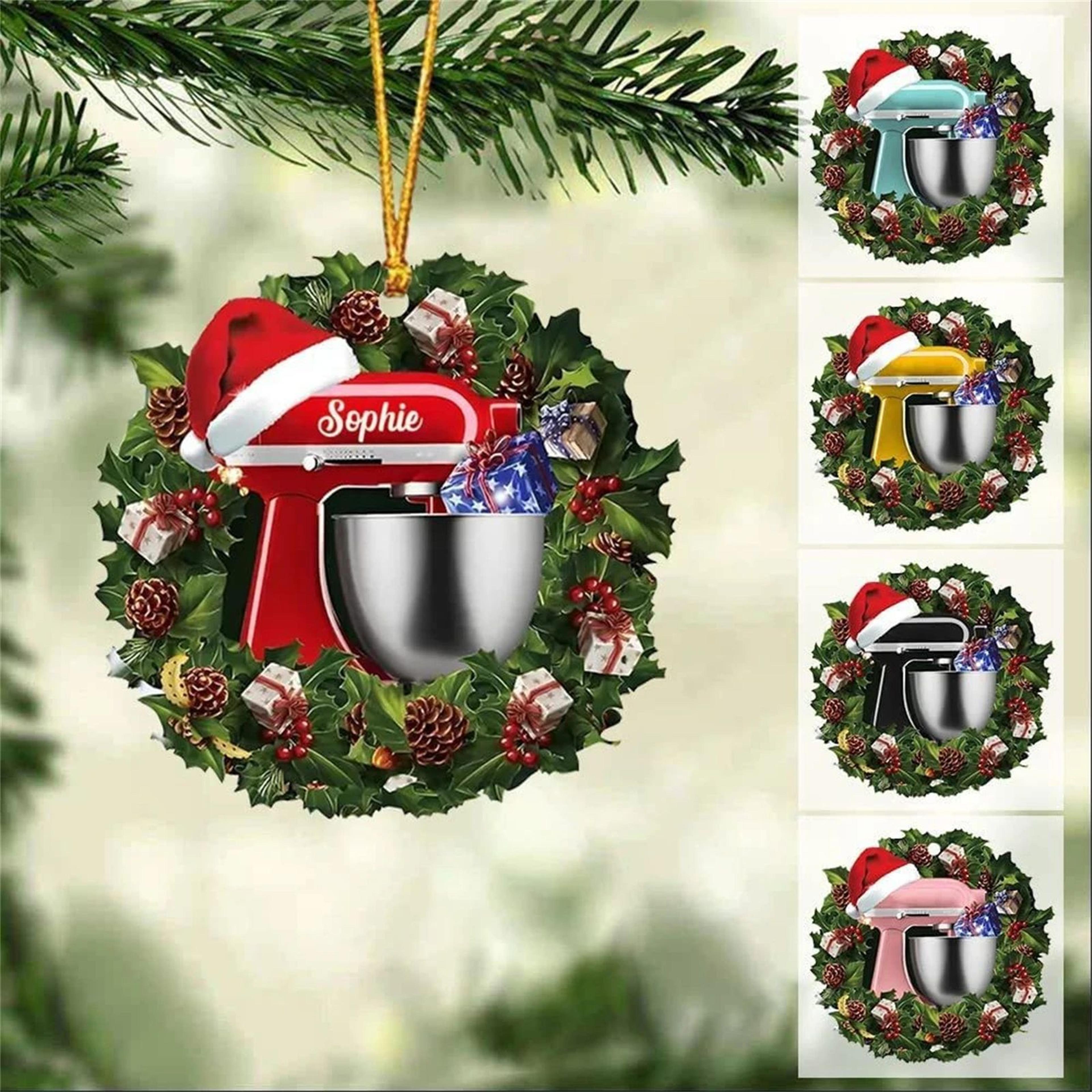 christmas kitchen mixer hanging ornament