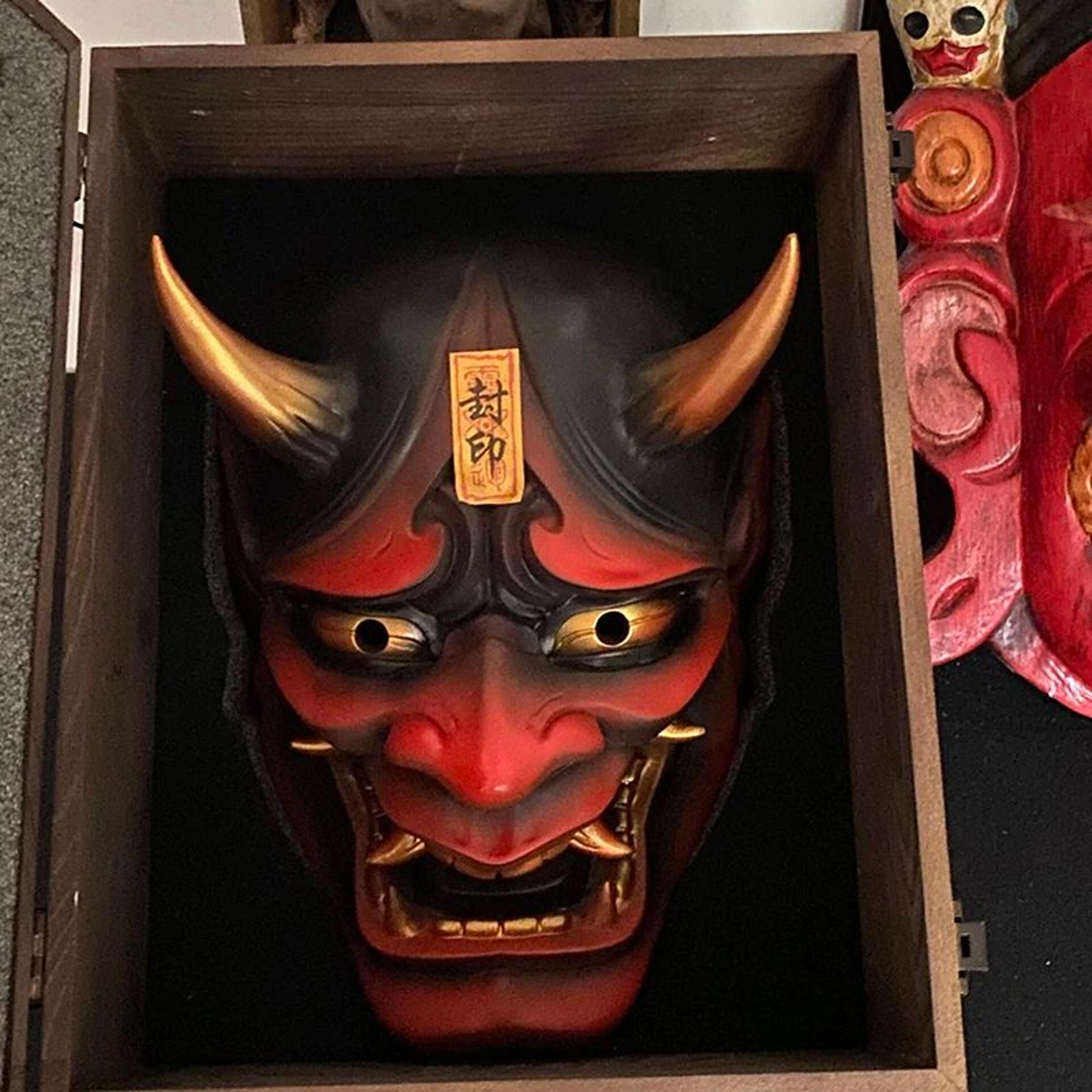 samurai oni latex halloween cosplay mask