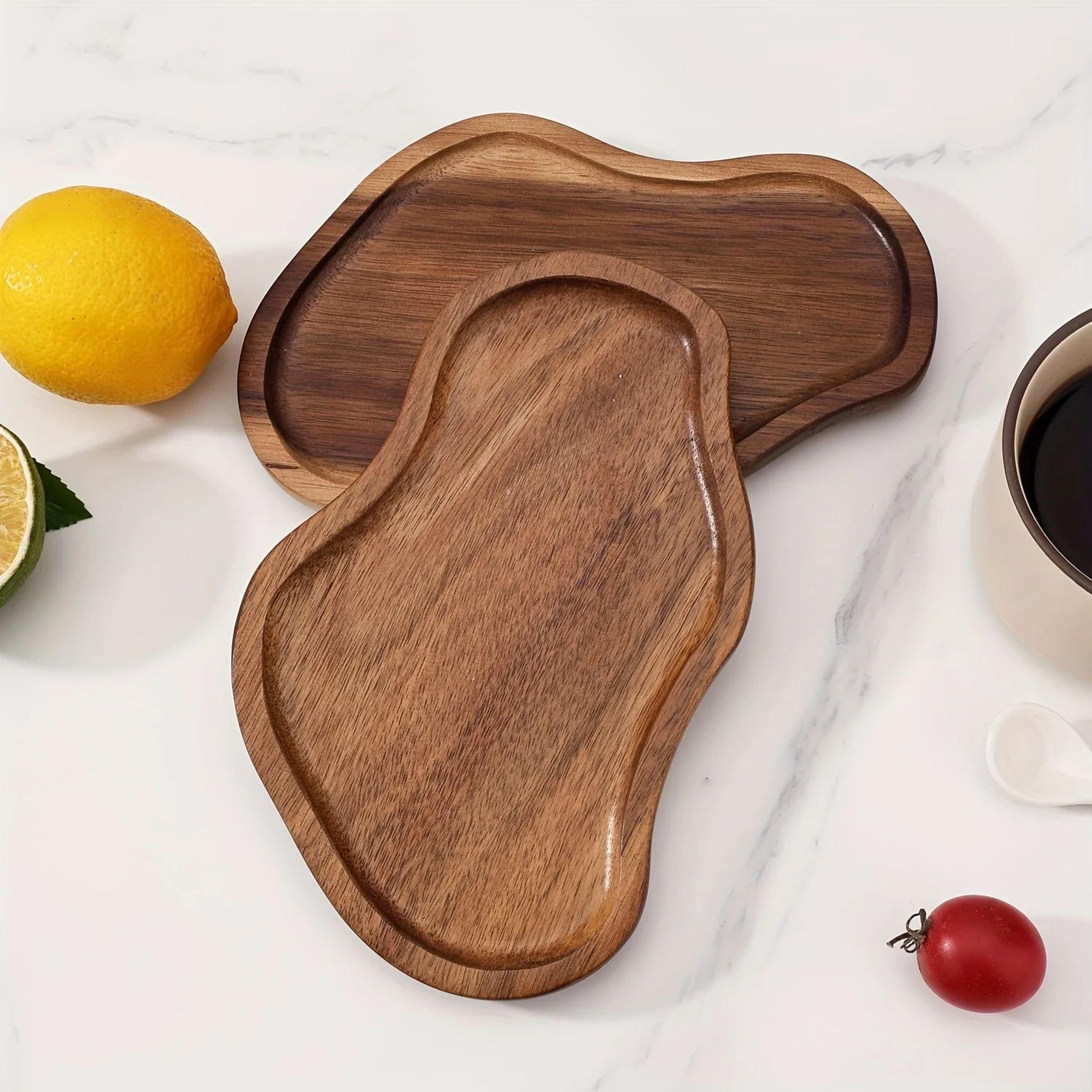 japanese acacia wood peanut shaped serving tray