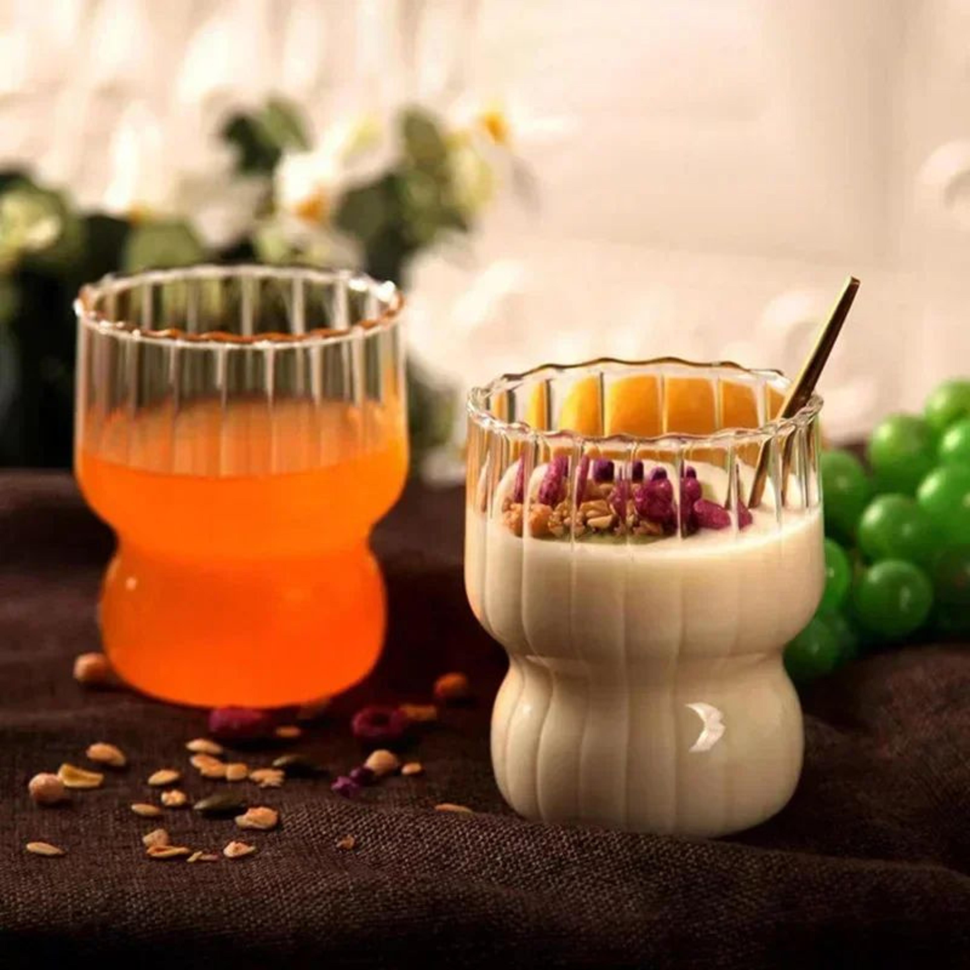 250ml ribbed glass coffee and cocktail cup